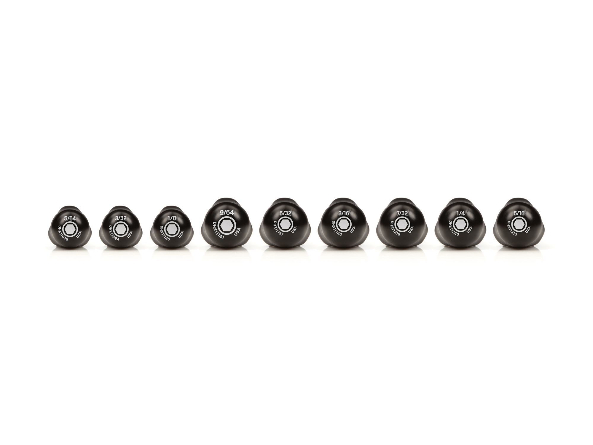 TEKTON Hex High-Torque Black Oxide Blade Screwdriver Set, 9-Piece (5/64-3/32, 1/8-5/16 in.)