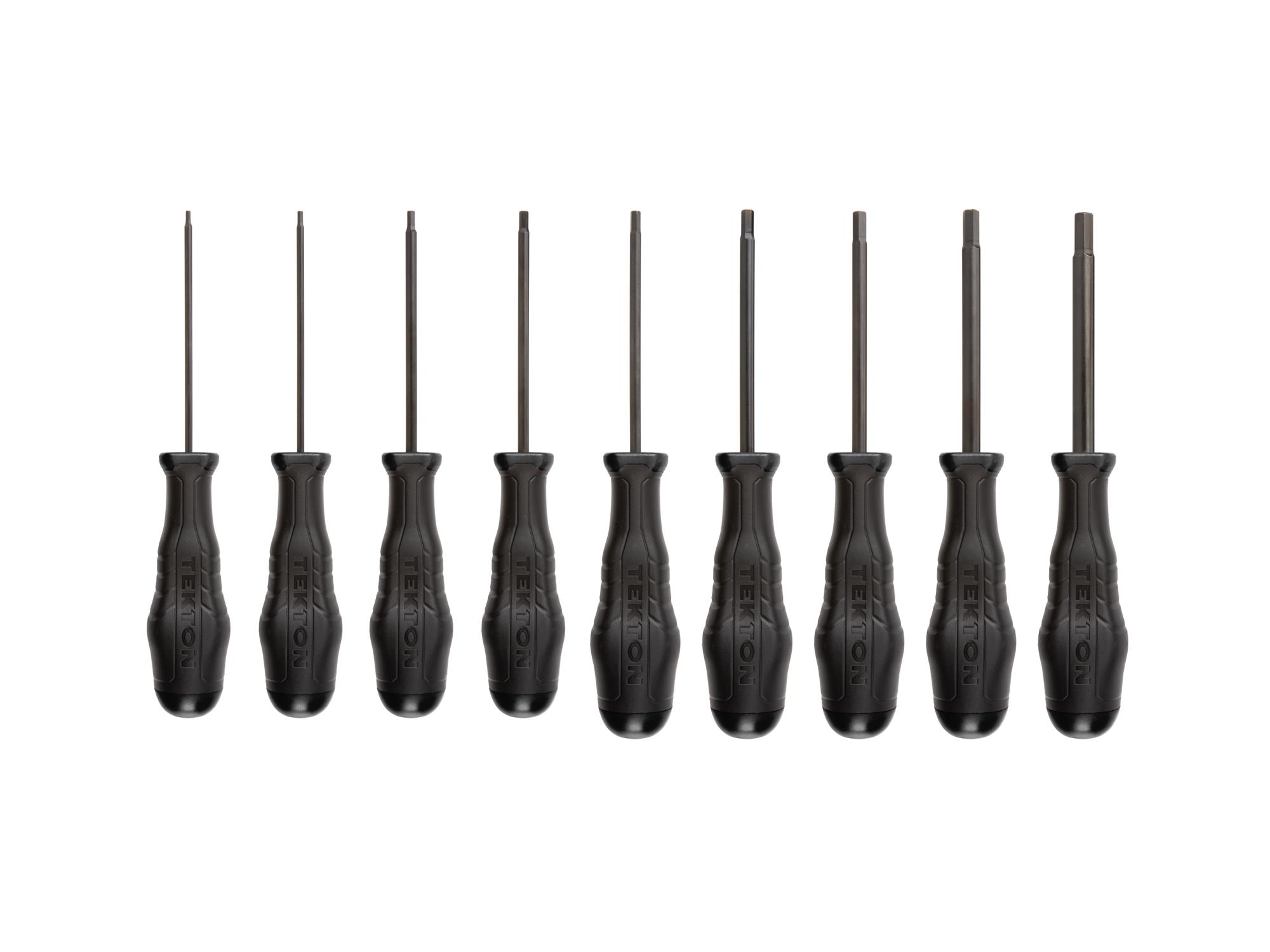 Front view of Tekton screwdriver set. Item #DHX91102