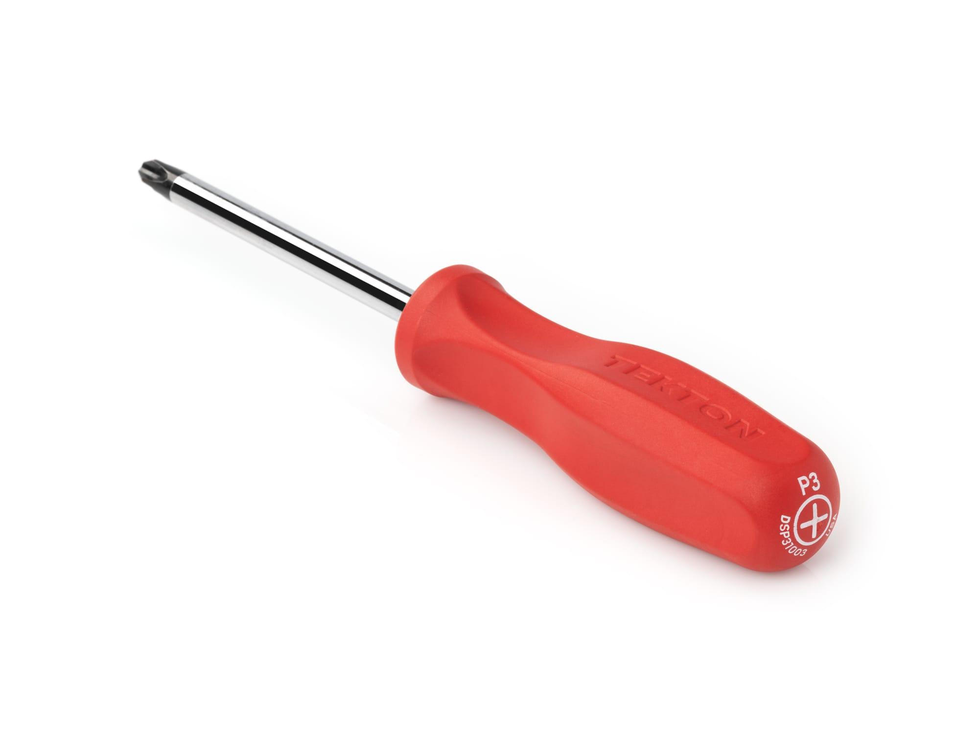 Back angle view of Tekton #3 screwdriver set. Item #DSP31003