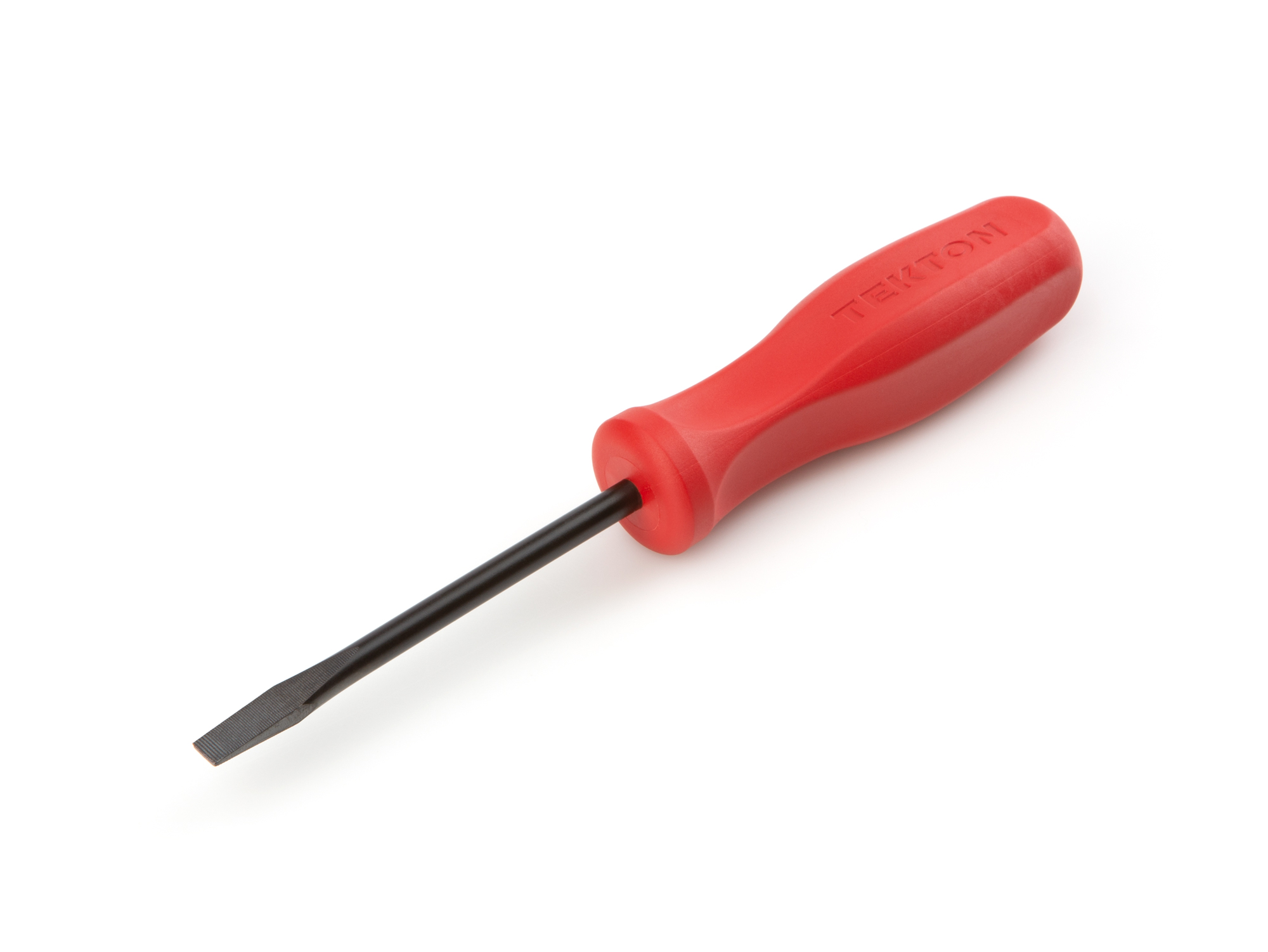 TEKTON 1/4 Inch Slotted Hard Handle Black Oxide Blade Screwdriver