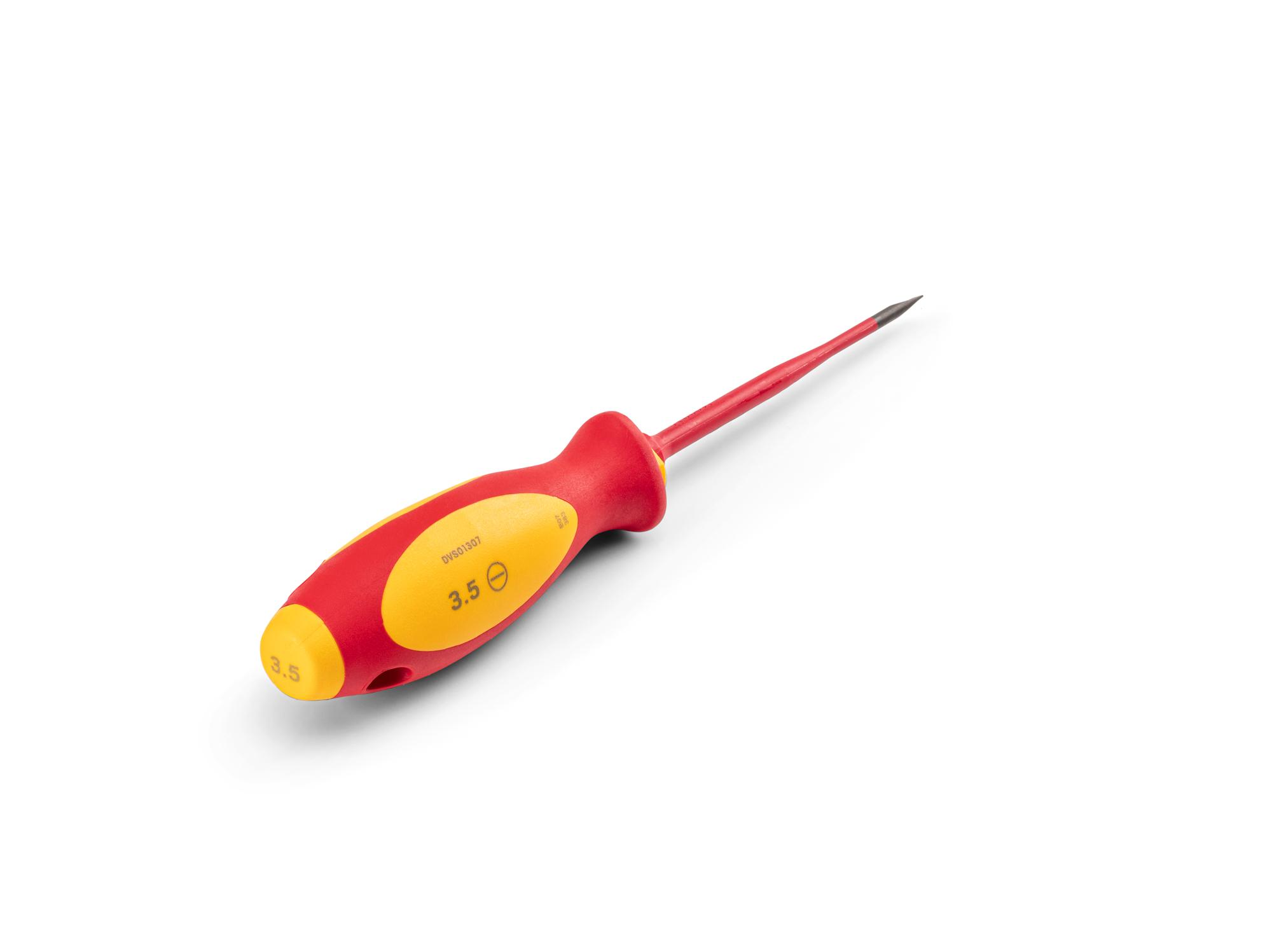 Back angle view of Tekton 4 inch screwdriver. Item #DVS01307