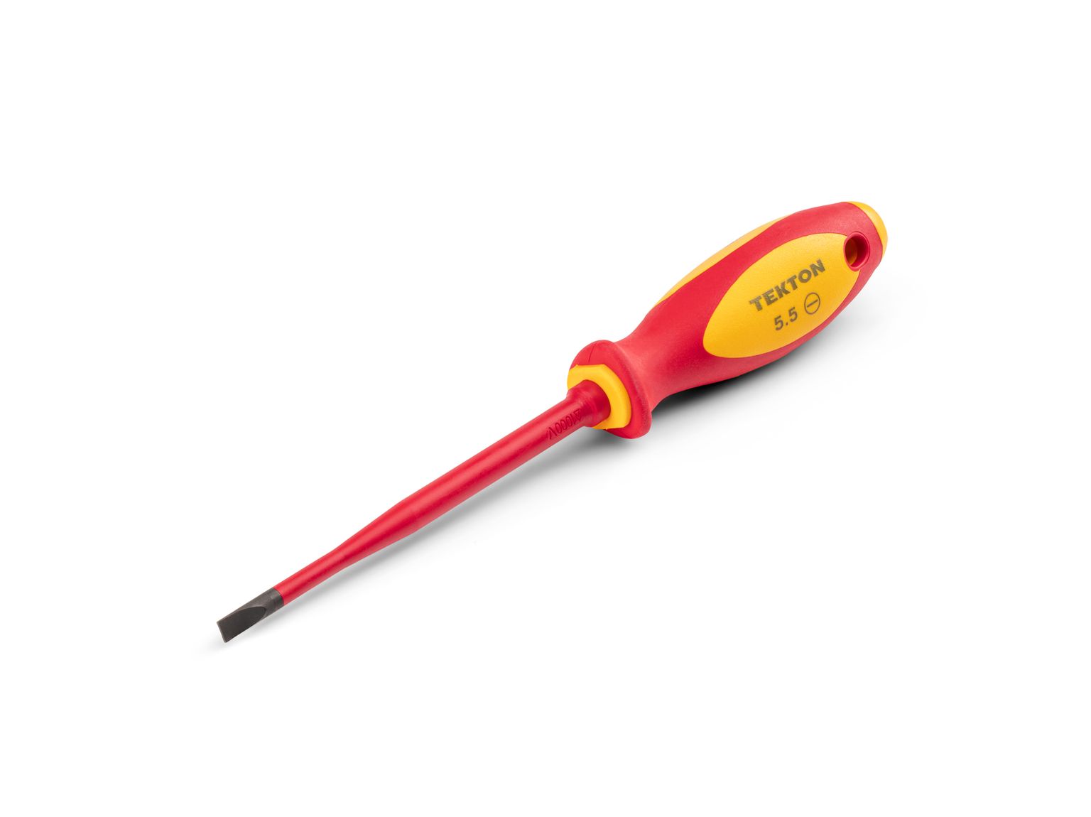 TEKTON 5.5 mm Slotted Insulated Screwdriver (5 in. Shank)