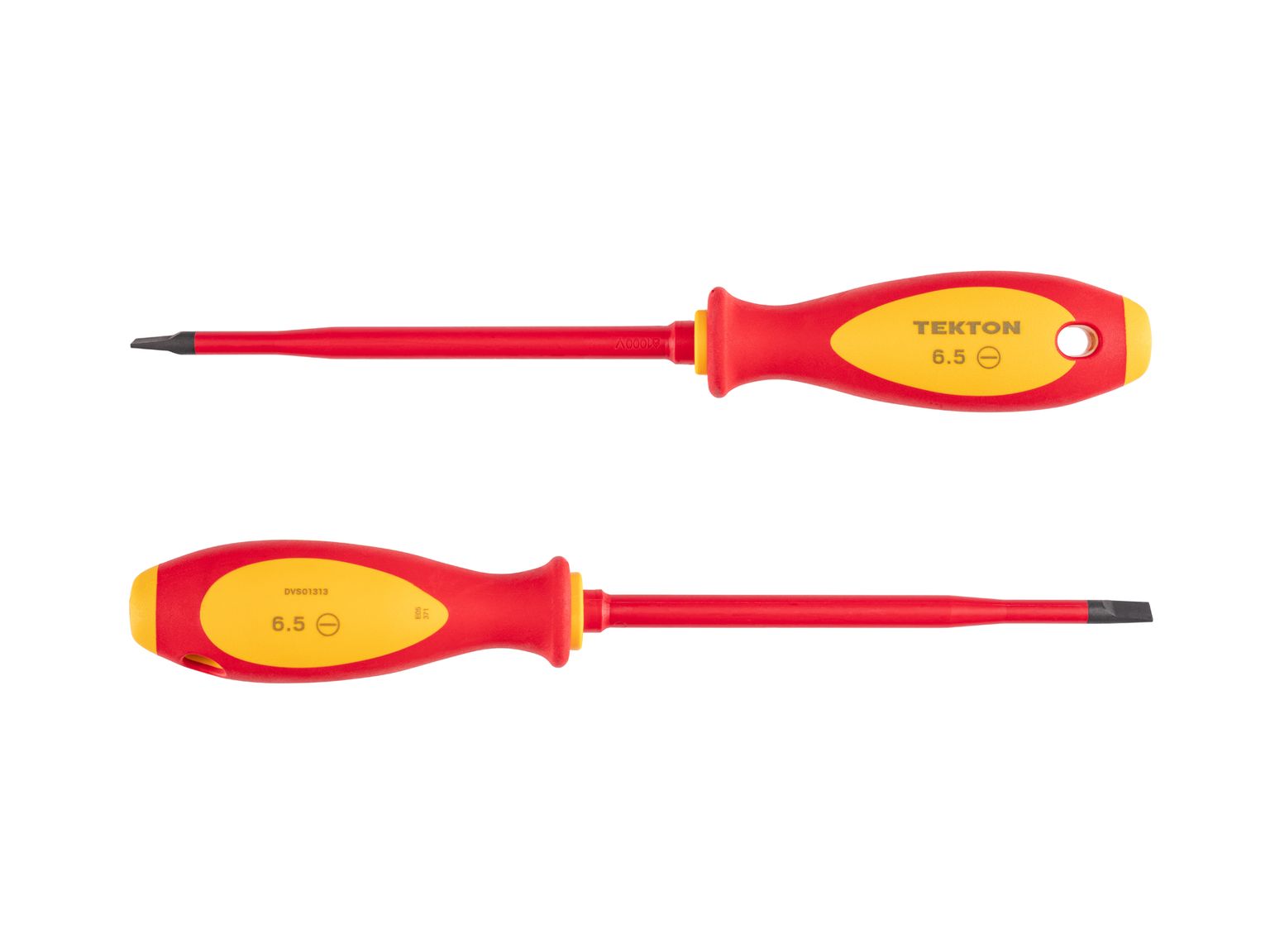 TEKTON 6.5 mm Slotted Insulated Screwdriver (6 in. Shank)