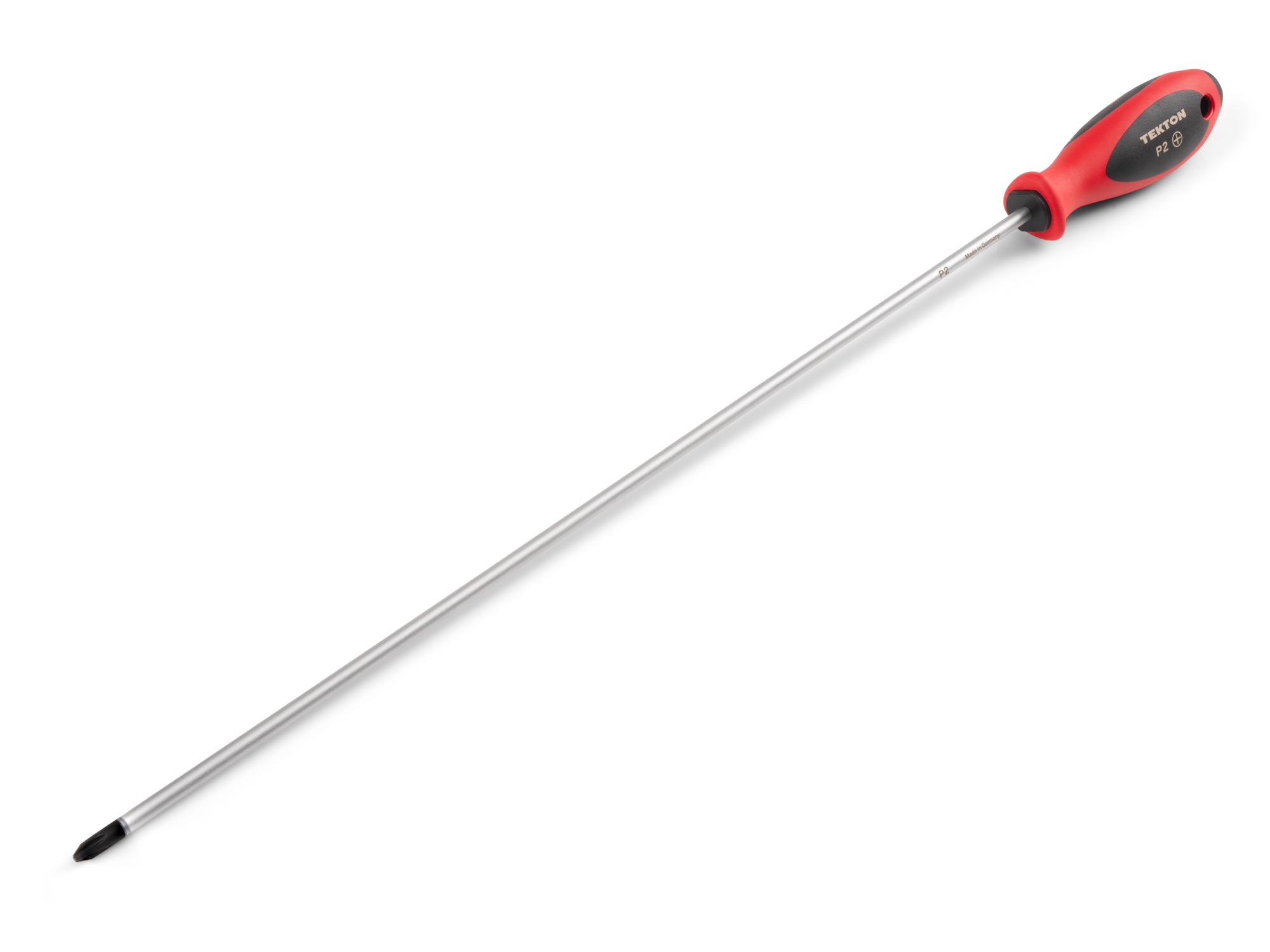 Front-right angle view of Tekton 18 inch screwdriver. Item #DWP00602