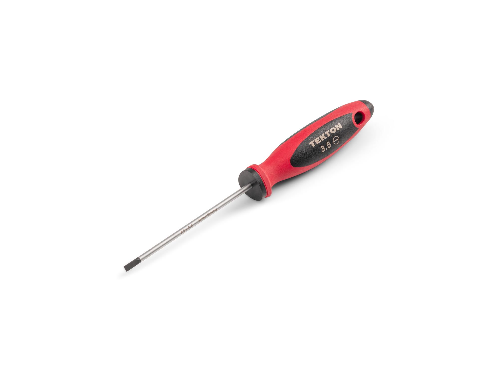 Front-right angle view of Tekton 4 inch screwdriver. Item #DWS01307