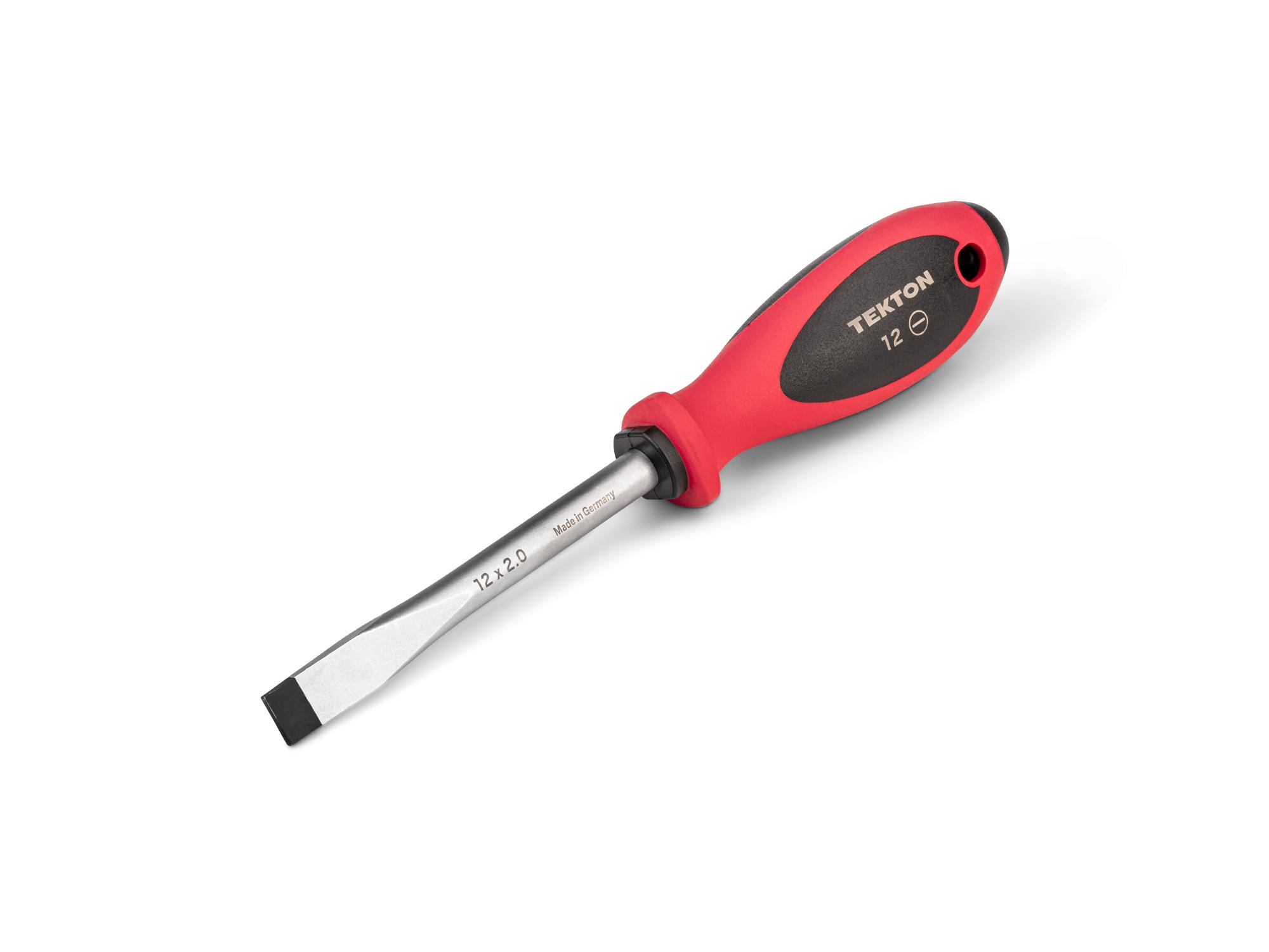 Front-right angle view of Tekton 4 inch screwdriver. Item #DWS01324