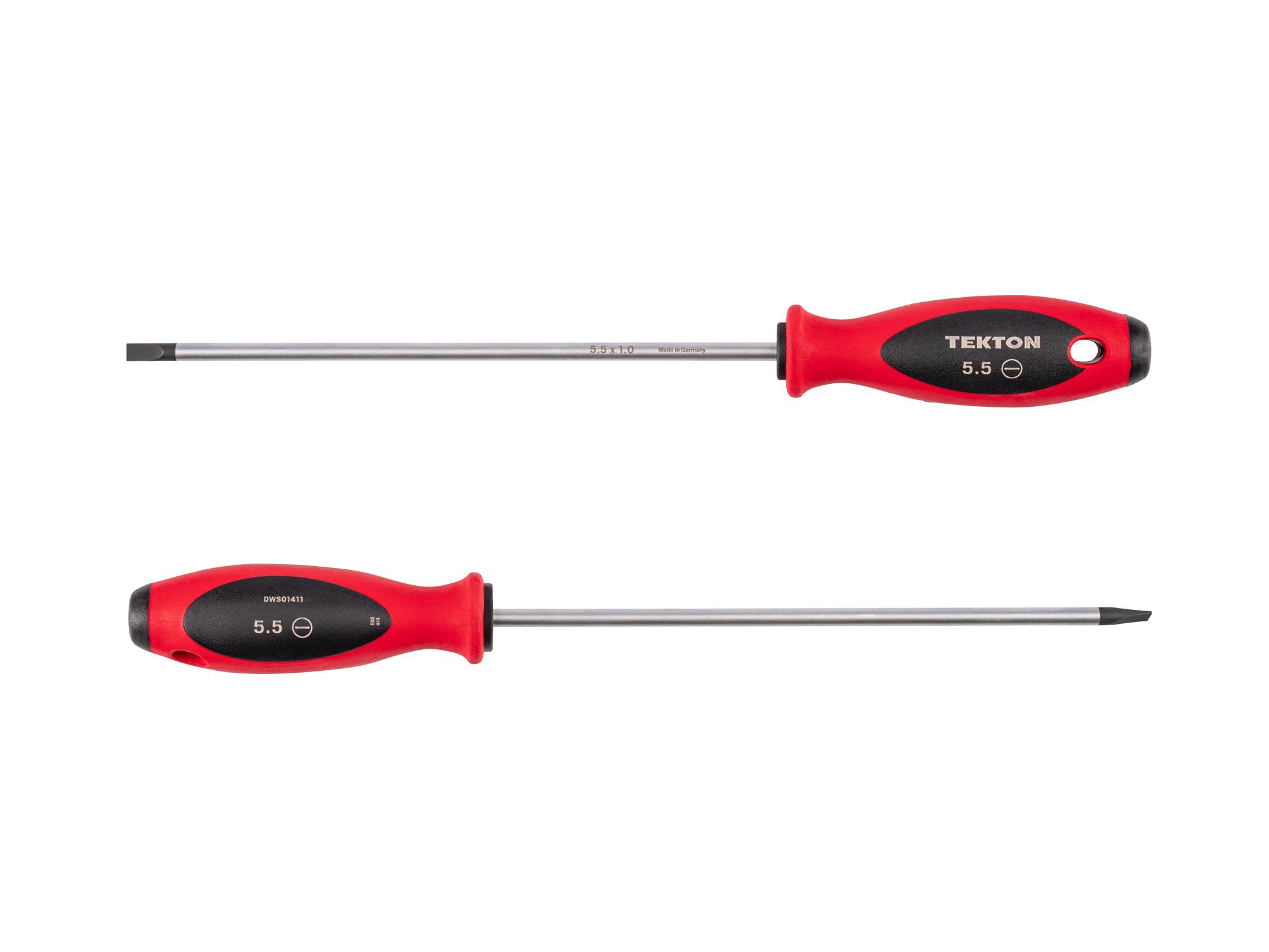 Side view of Tekton 8 inch screwdriver. Item #DWS01411