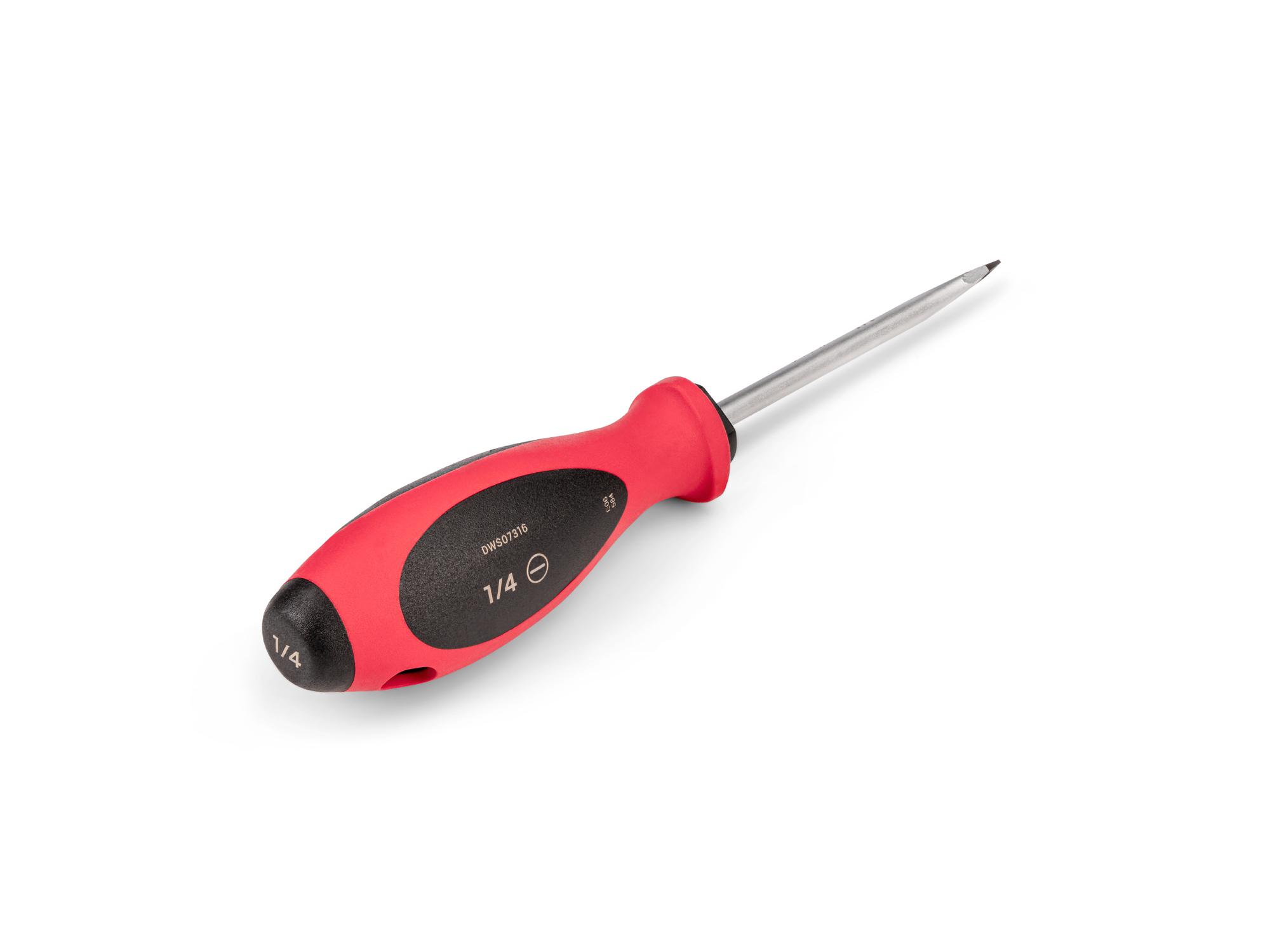 Back angle view of Tekton 4 inch screwdriver. Item #DWS07316