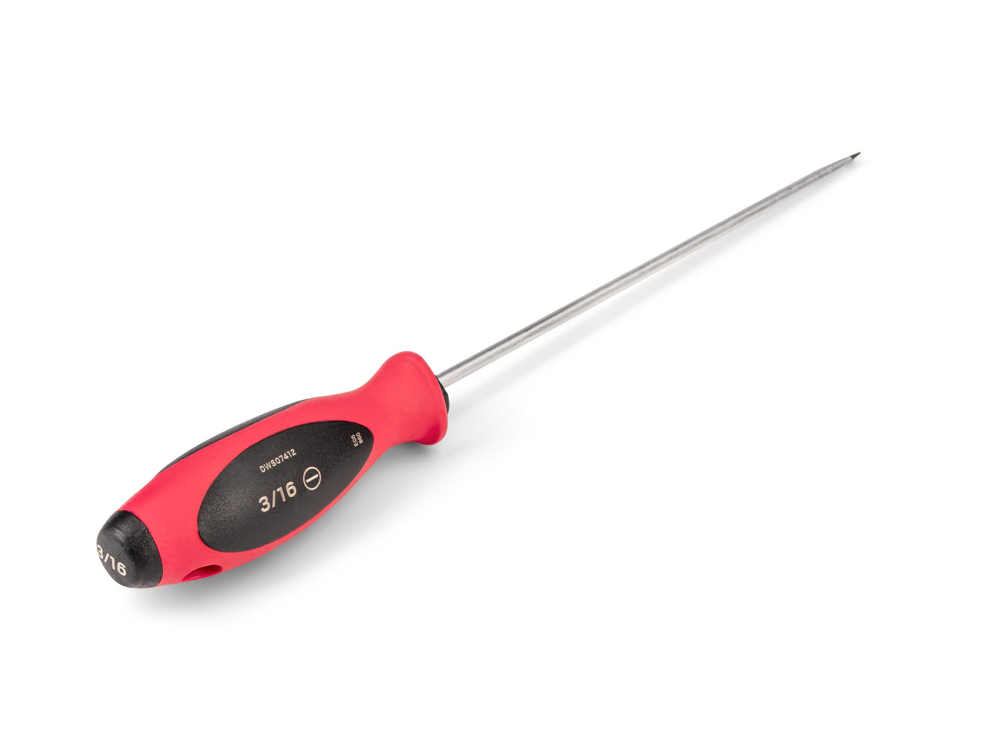 Back angle view of Tekton 8 inch screwdriver. Item #DWS07412