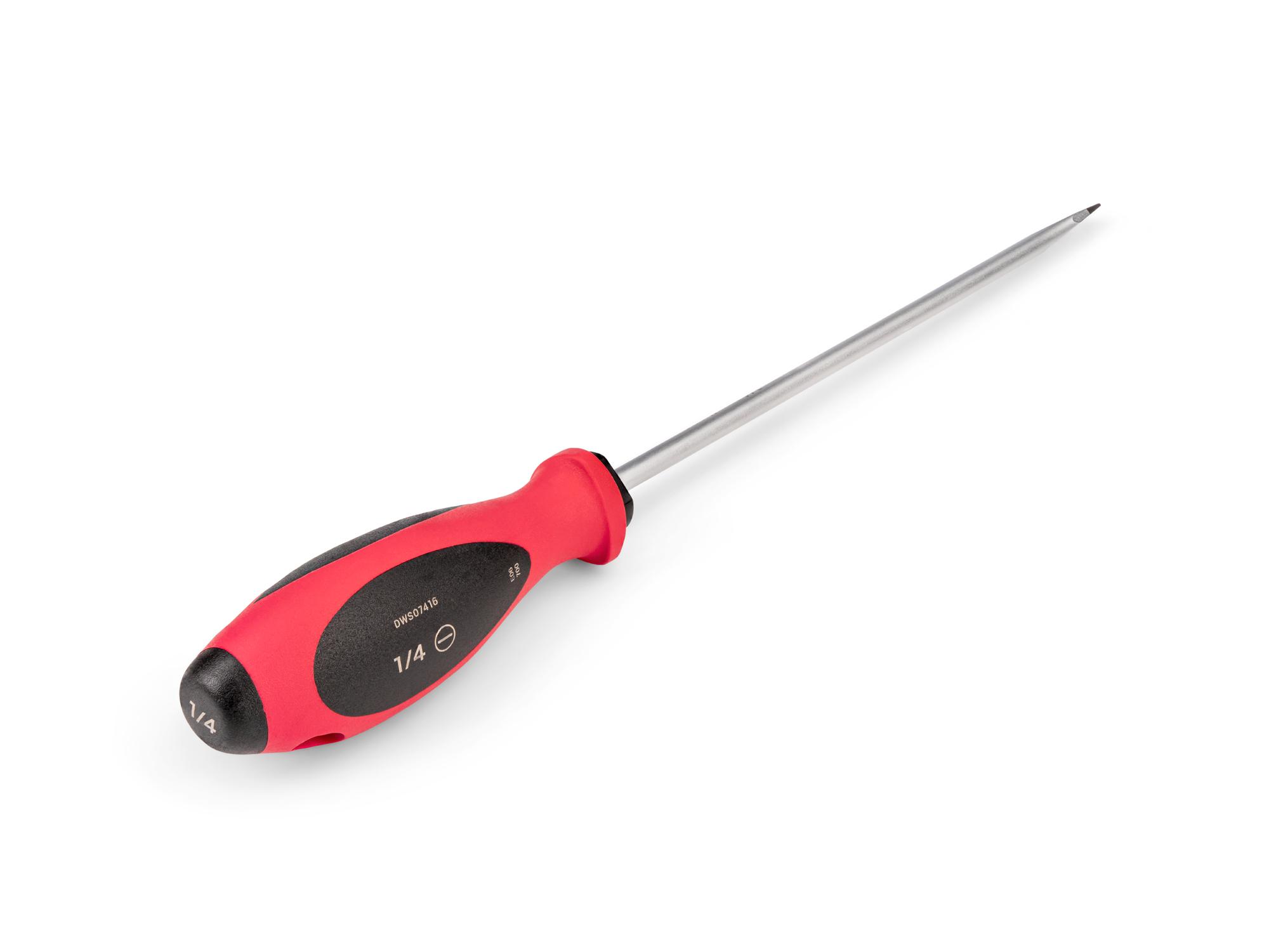 Back angle view of Tekton 8 inch screwdriver. Item #DWS07416
