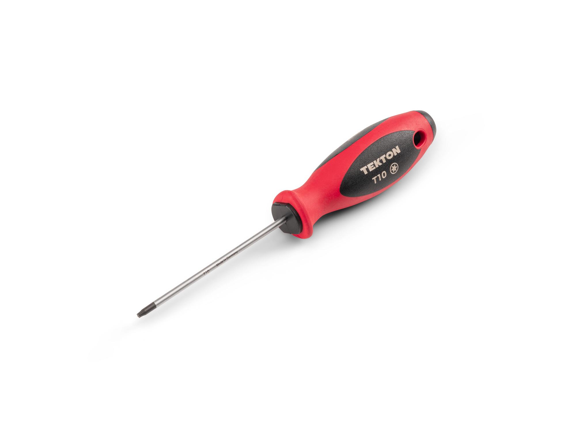 Front-right angle view of Tekton 4 inch screwdriver. Item #DWT01310