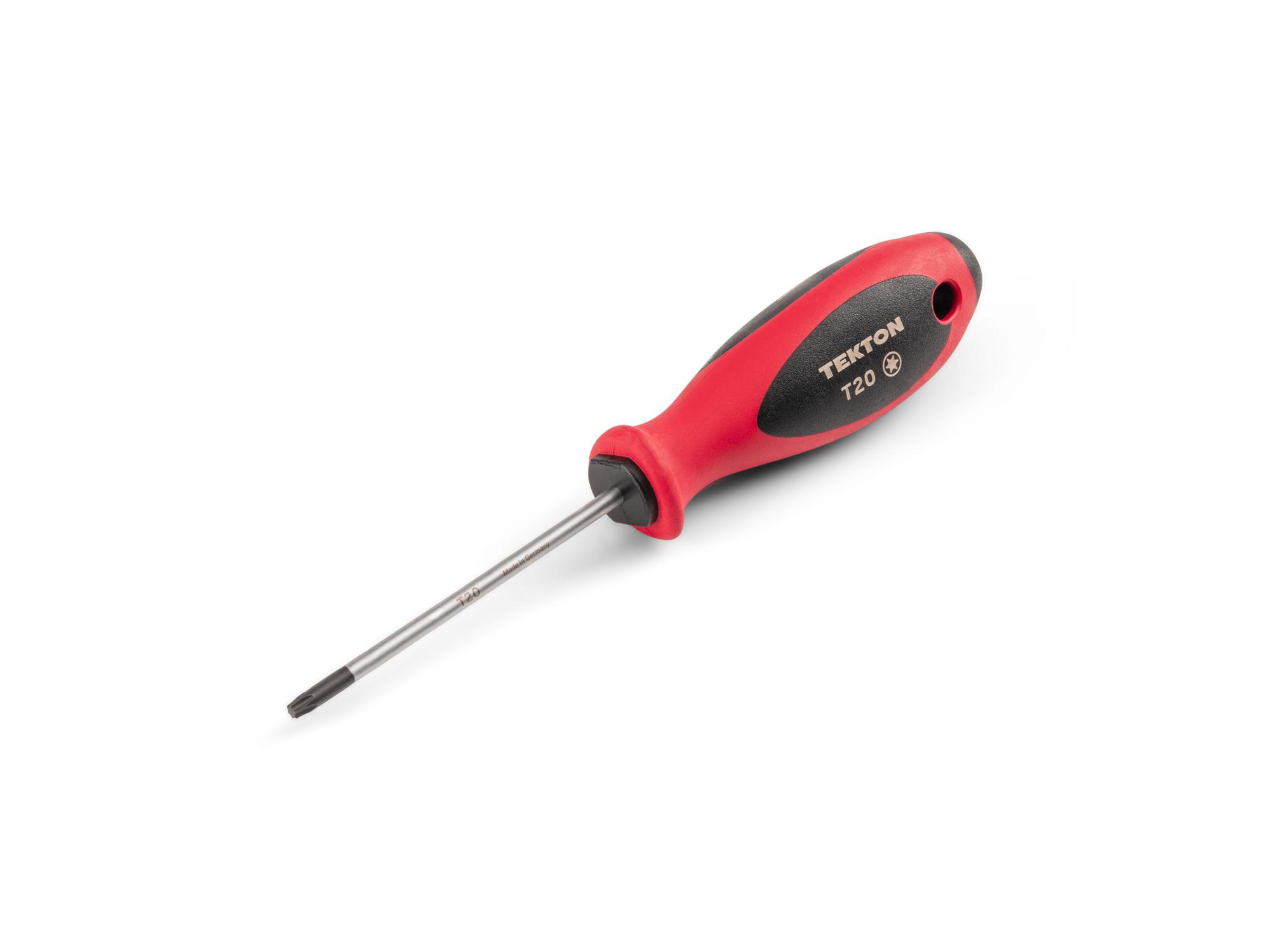 Front-right angle view of Tekton 4 inch screwdriver. Item #DWT01320