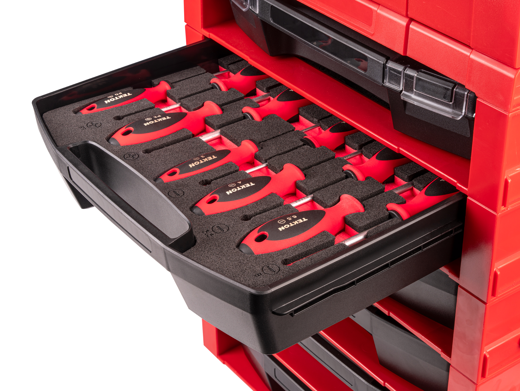 Screwdriver Set with Drawer and Foam, 18-Piece | TEKTON