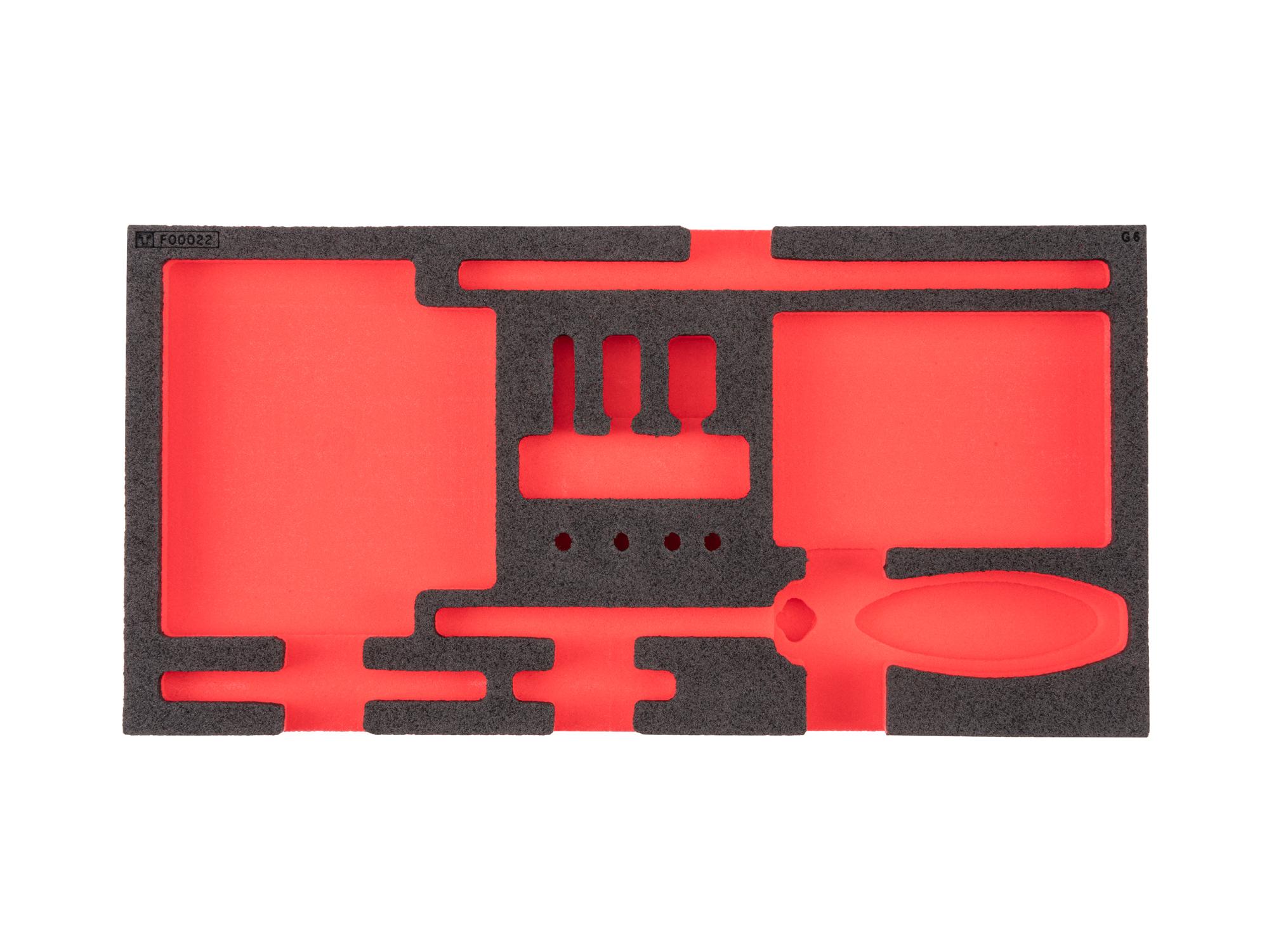 Molded Handle Bit Driver, Insert Bit Rail, and Accessory Set Foam Organizer (12 x 6 Inch)