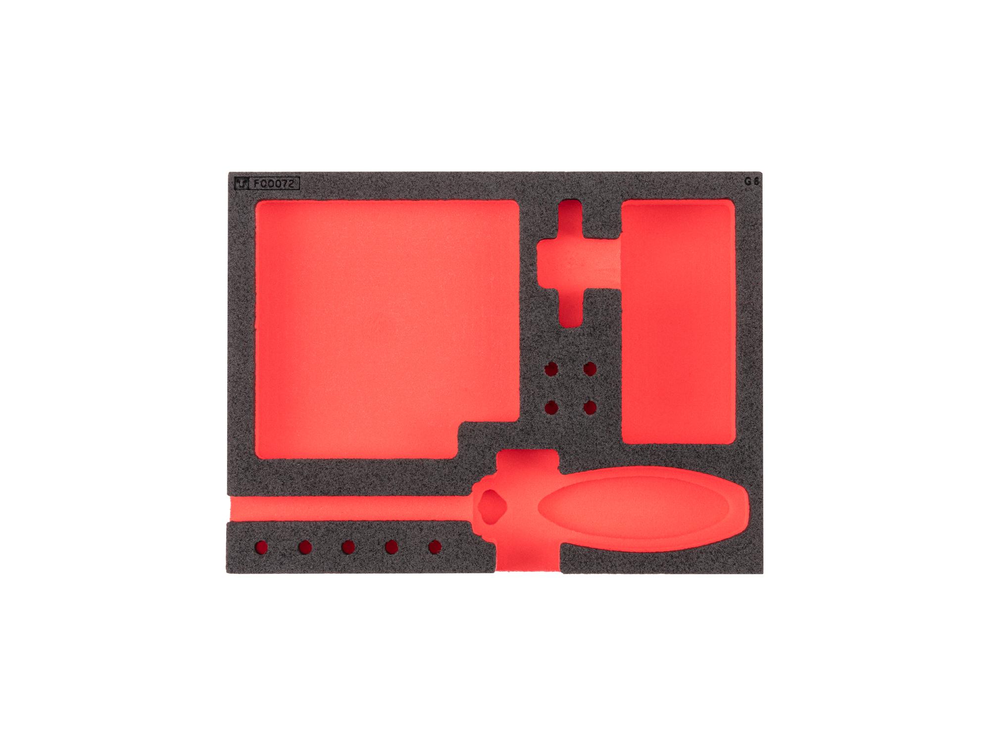 Molded Handle Bit Driver and Insert Bit Rail Set Foam Organizer (8 x 6 Inch)