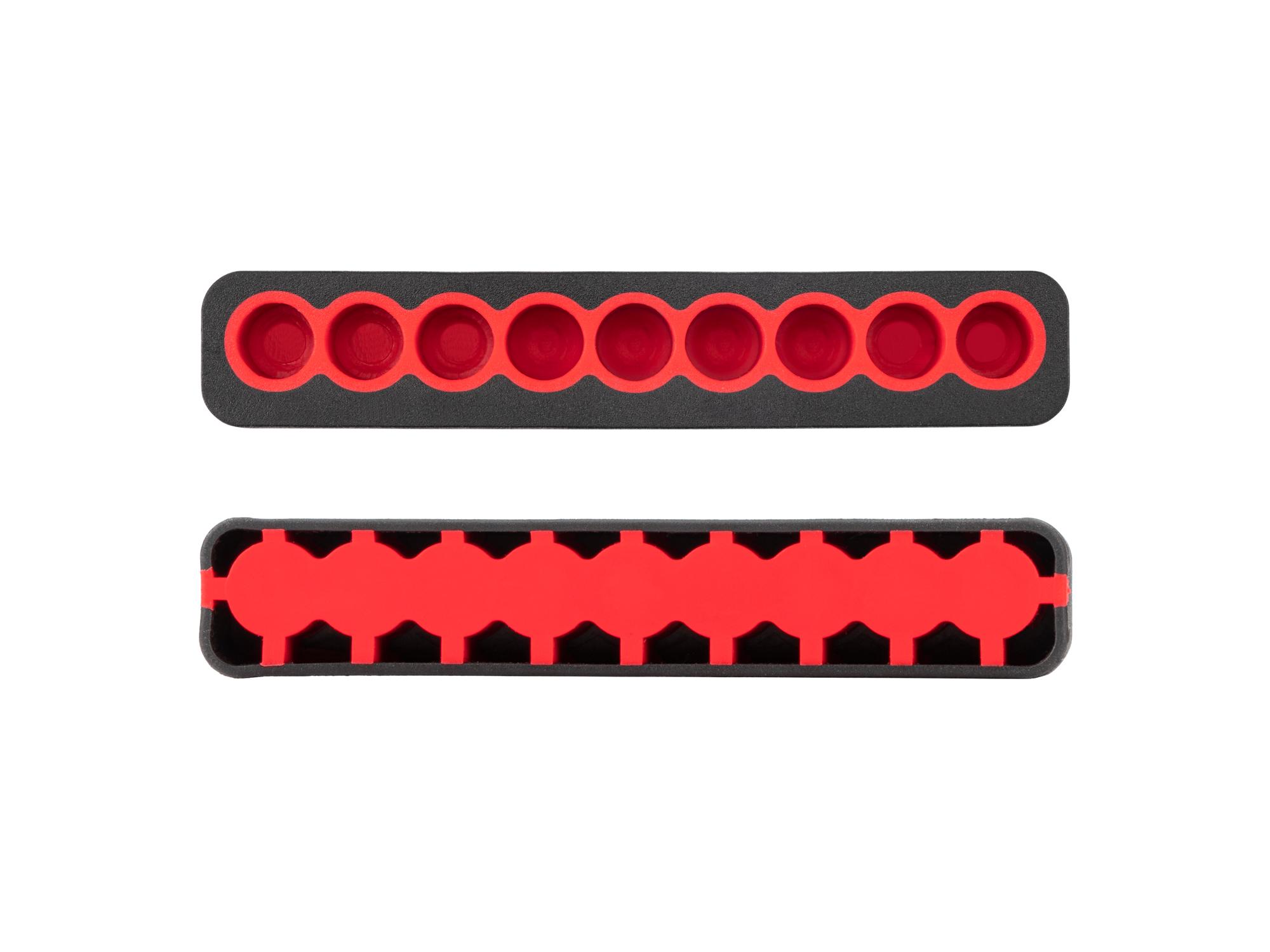 Second side view of Tekton rail screwdriver organization. Item #ODB11000
