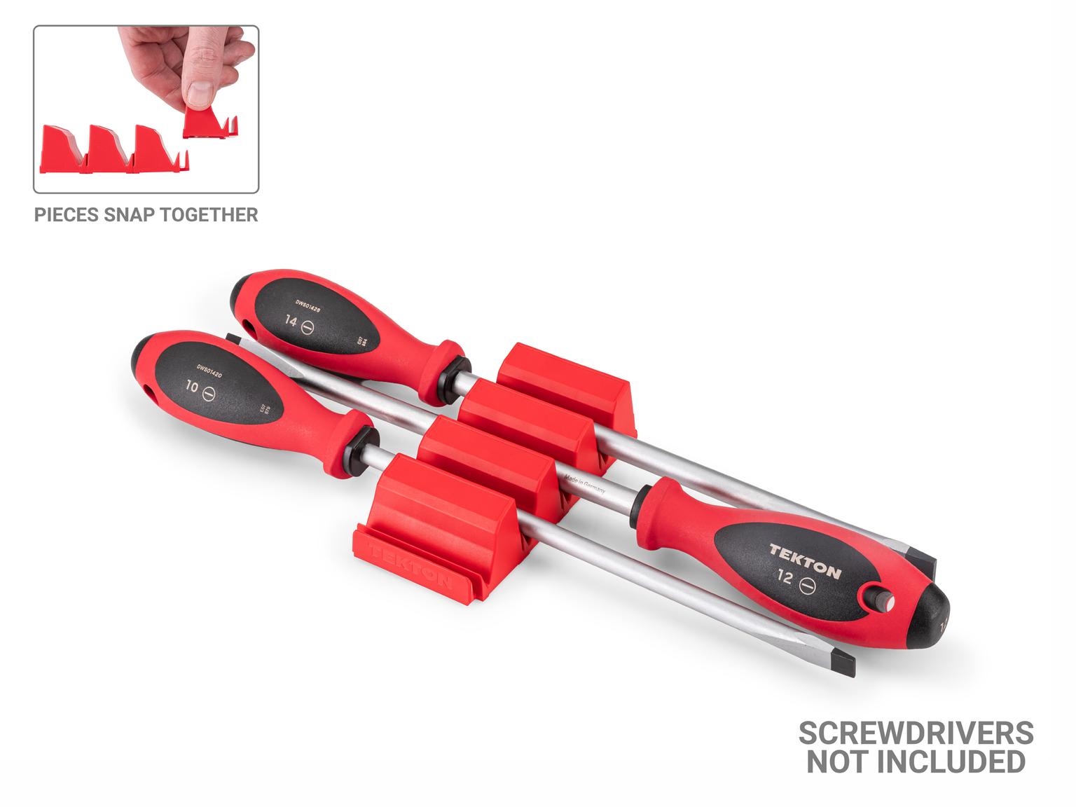 Tekton modular screwdriver organization with tools. Tools not included. Item #ODM12201