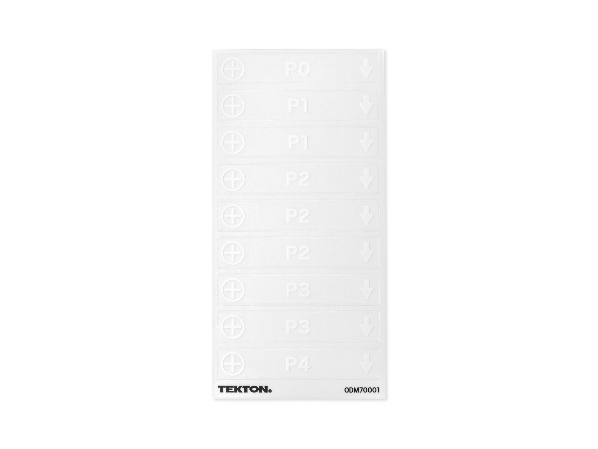 Modular Driver Organizer Label Sheets