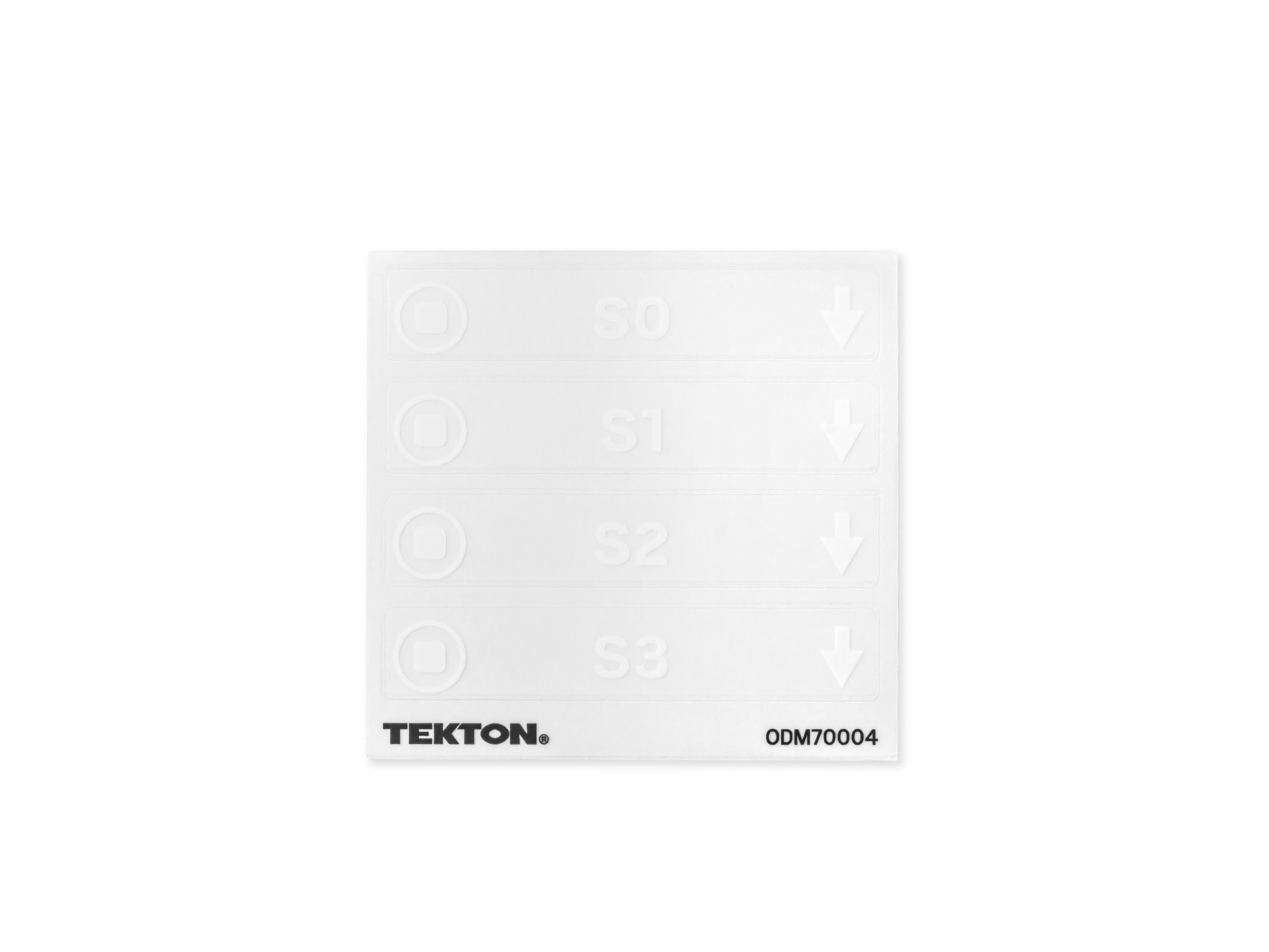 TEKTON Modular Driver Organizer Label Sheet, Square (S0-S3)