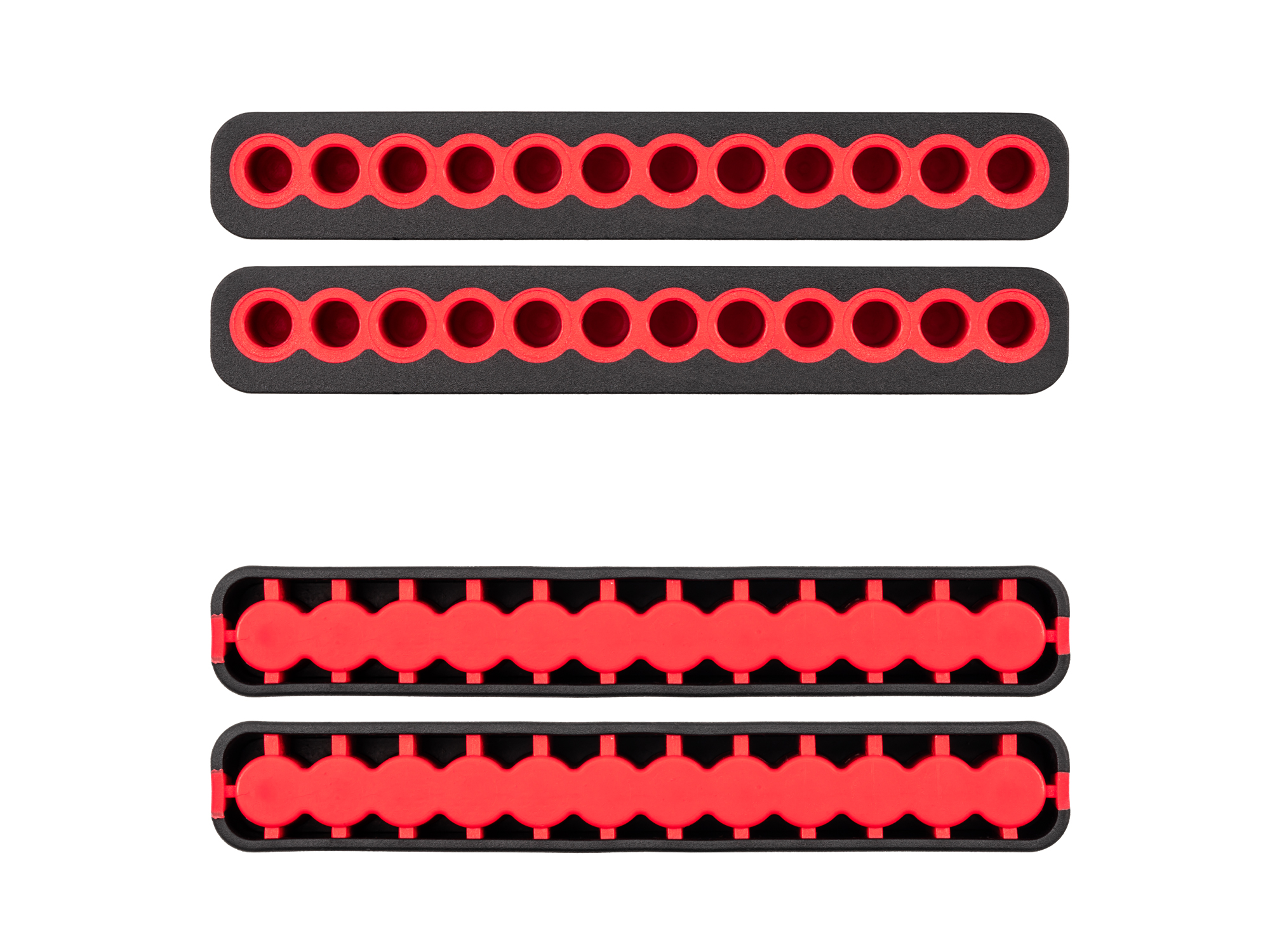 Side view of  Tekton rail screwdriver organization set. Item #ODB90000