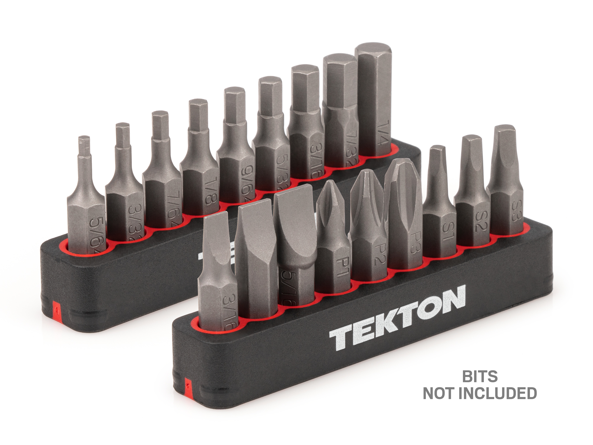 9-Tool 1/4 Inch Bit Rail Set, 2-Piece | TEKTON | ODB91000