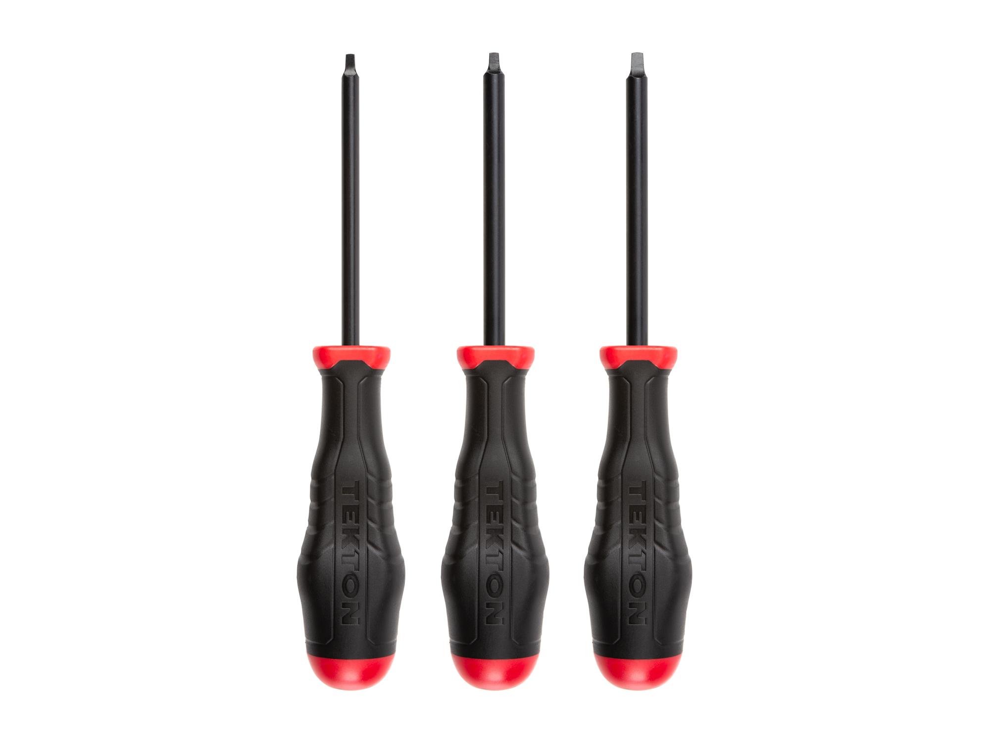 Front view of Tekton screwdriver set. Item #DHQ91004