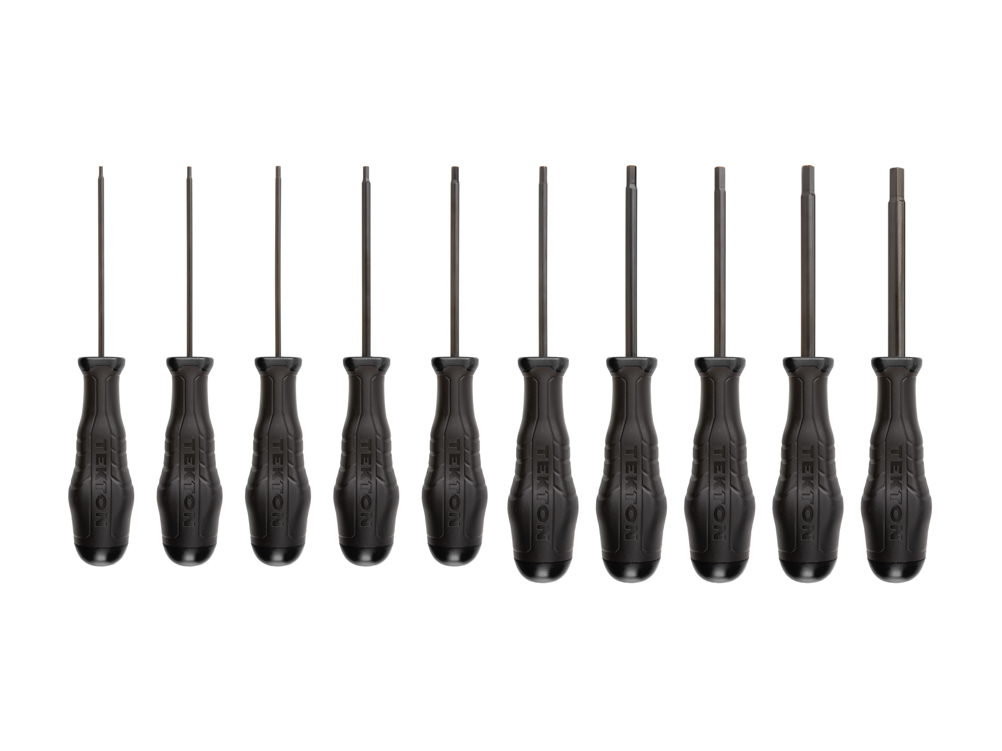 10-Piece Inch Black Oxide Blade Hex Driver Set | TEKTON | Made in USA