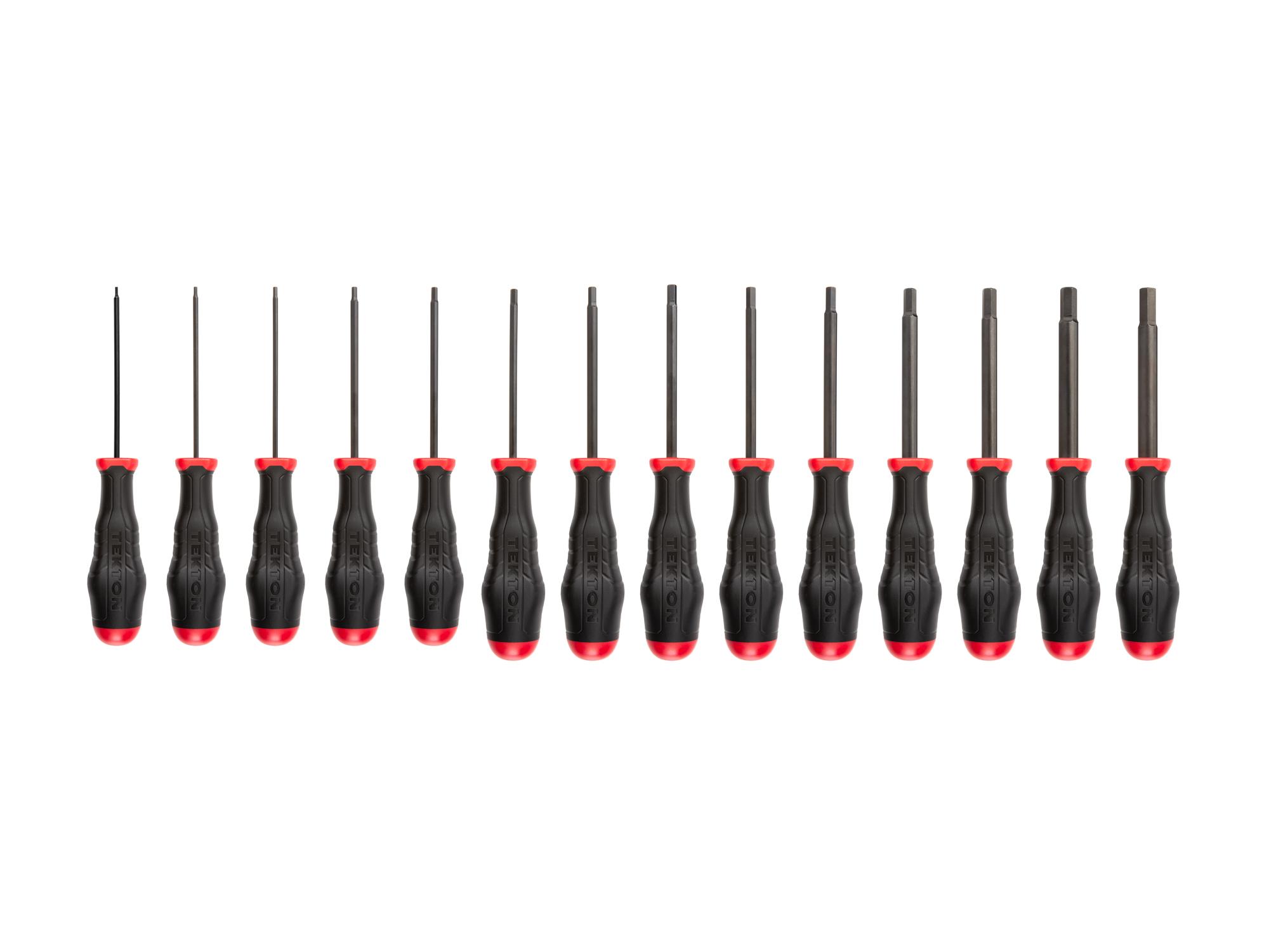 Front view of Tekton screwdriver set. Item #DHX91202