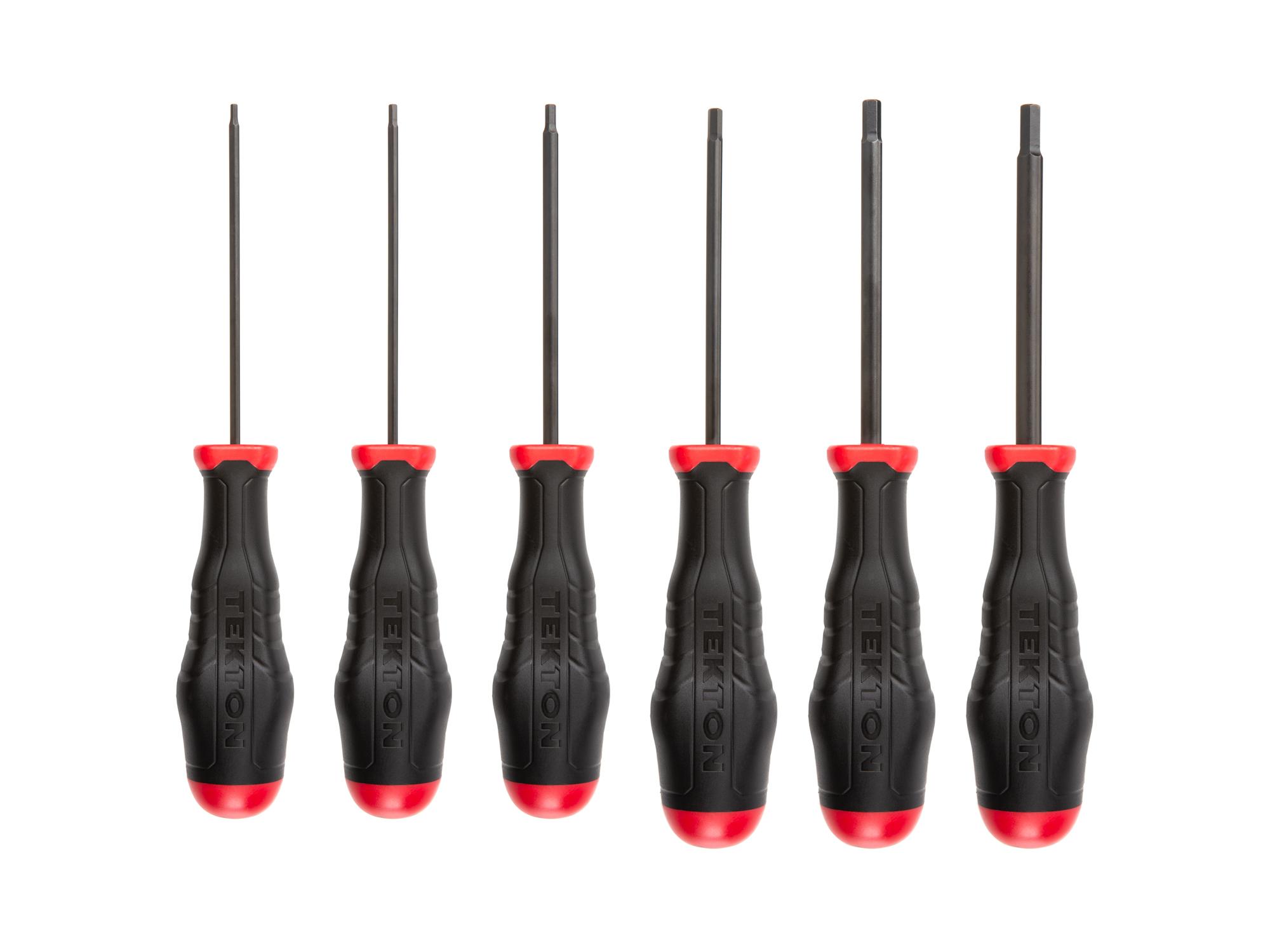 Front view of Tekton screwdriver set. Item #DHX91203