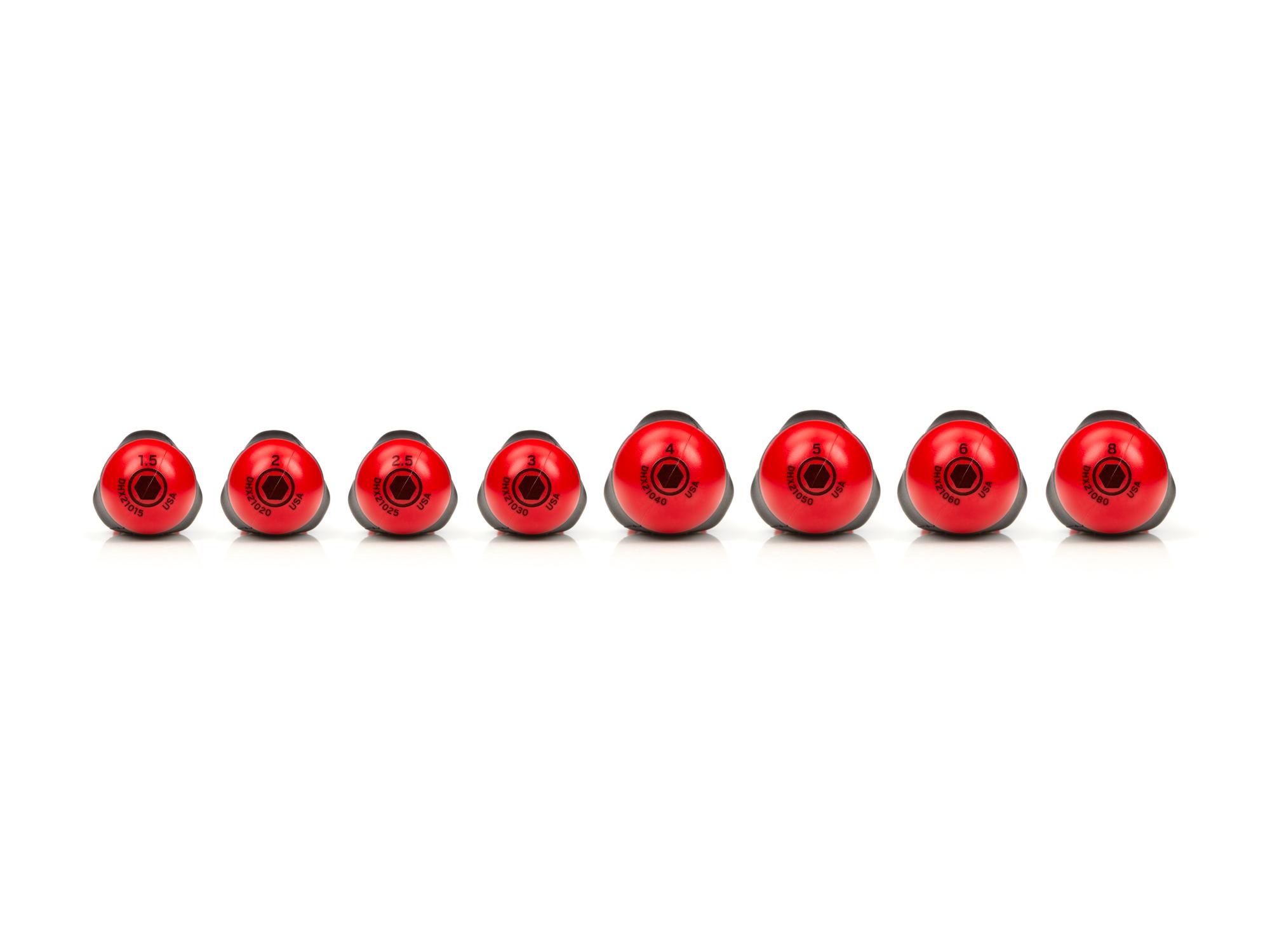 Back view of  Tekton tools only screwdriver set. Item #DHX91204