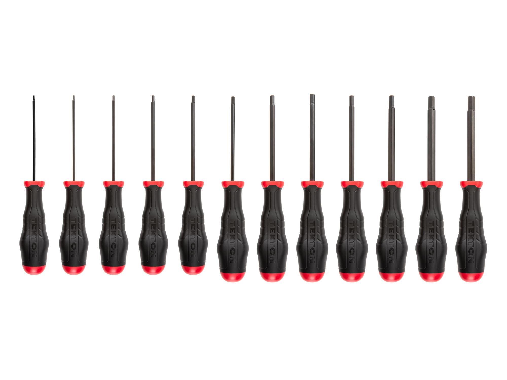 Front view of  Tekton tools only screwdriver set. Item #DHX91206
