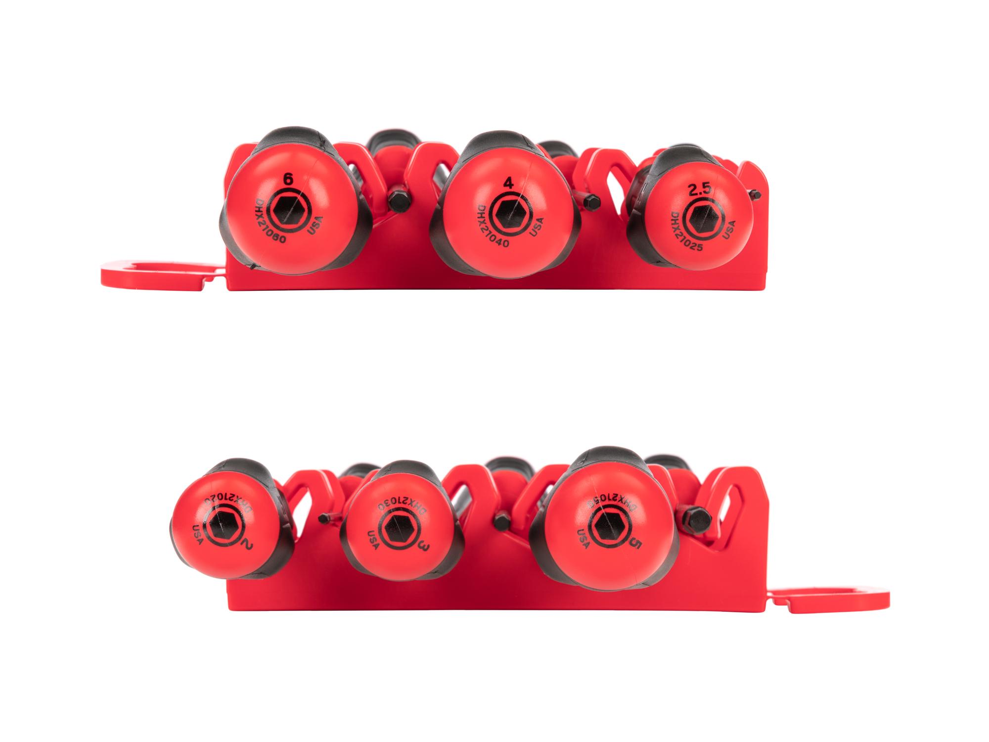 Side view of Tekton holder screwdriver set. Item #DHX92006