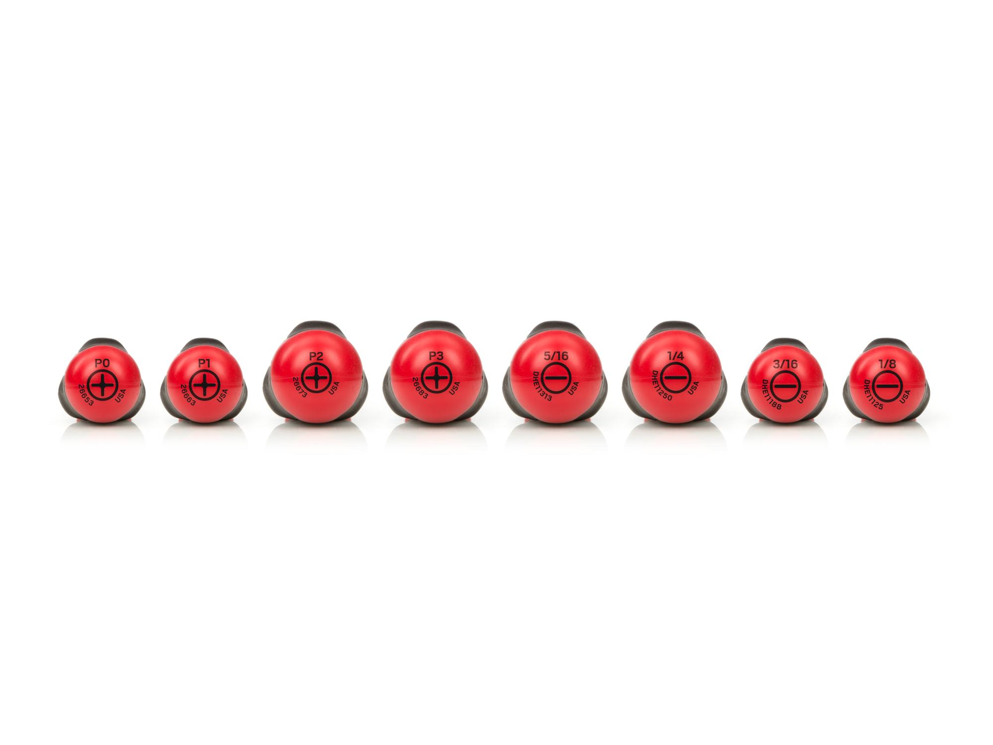 Back view of Tekton screwdriver set. Item #DRV41234
