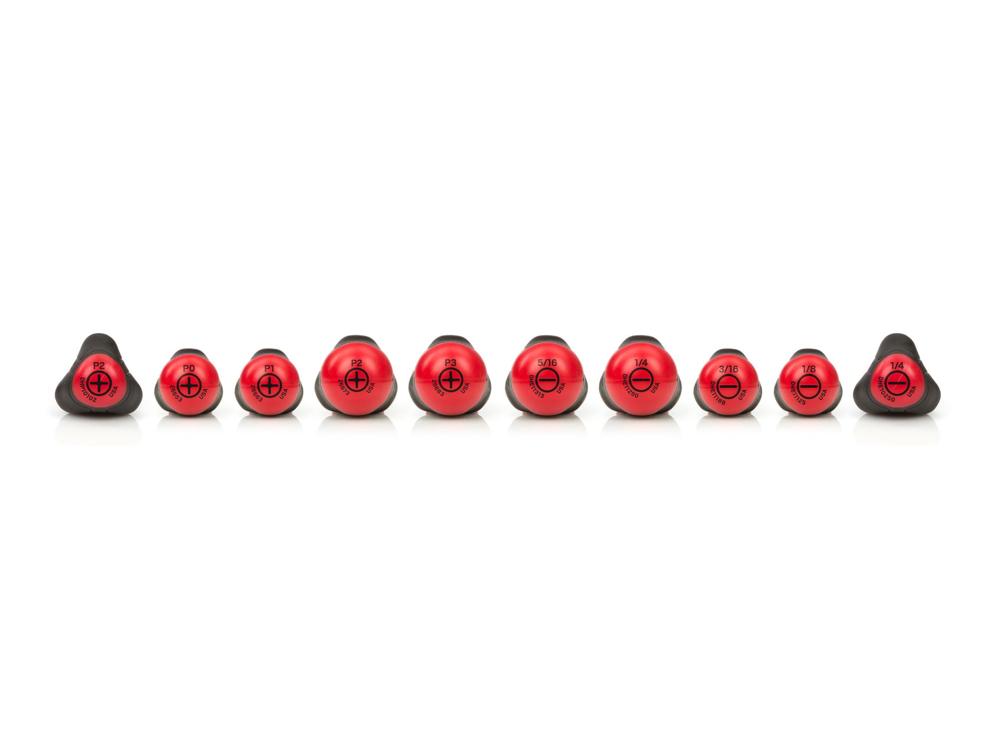 Back view of  Tekton screwdriver set. Item #DRV41239