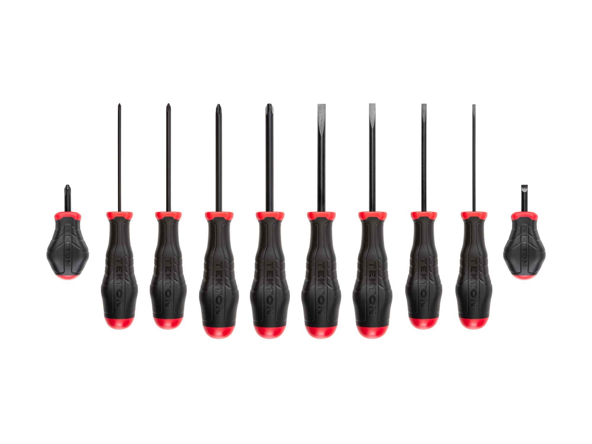 Front view of  Tekton screwdriver set. Item #DRV41239