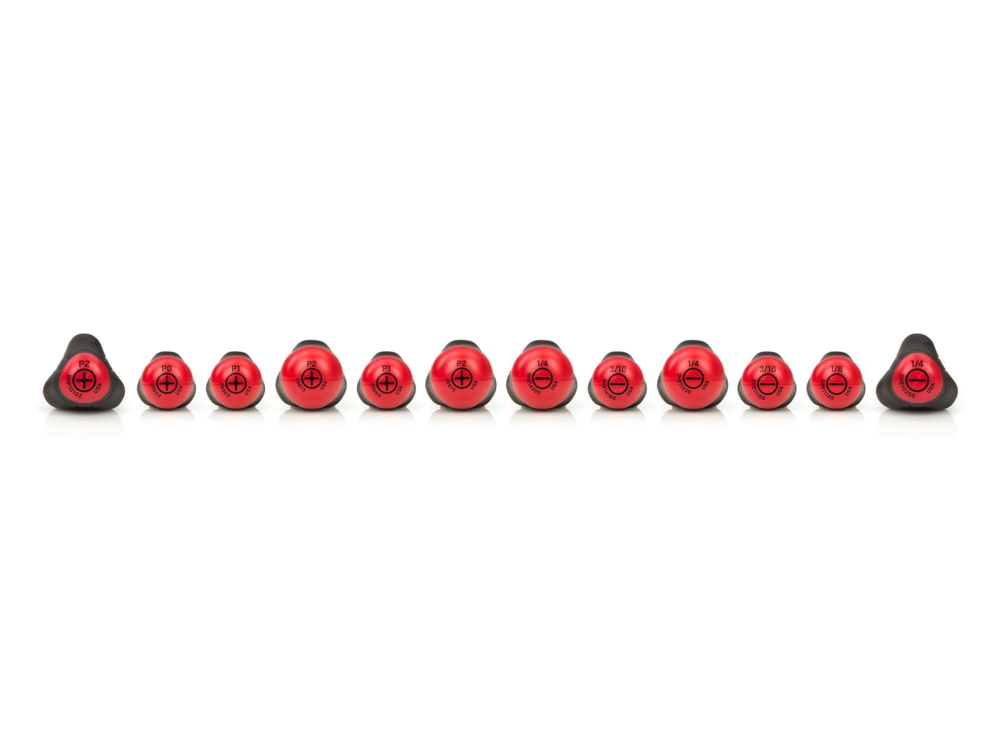 Back view of Tekton screwdriver set. Item #DRV41240