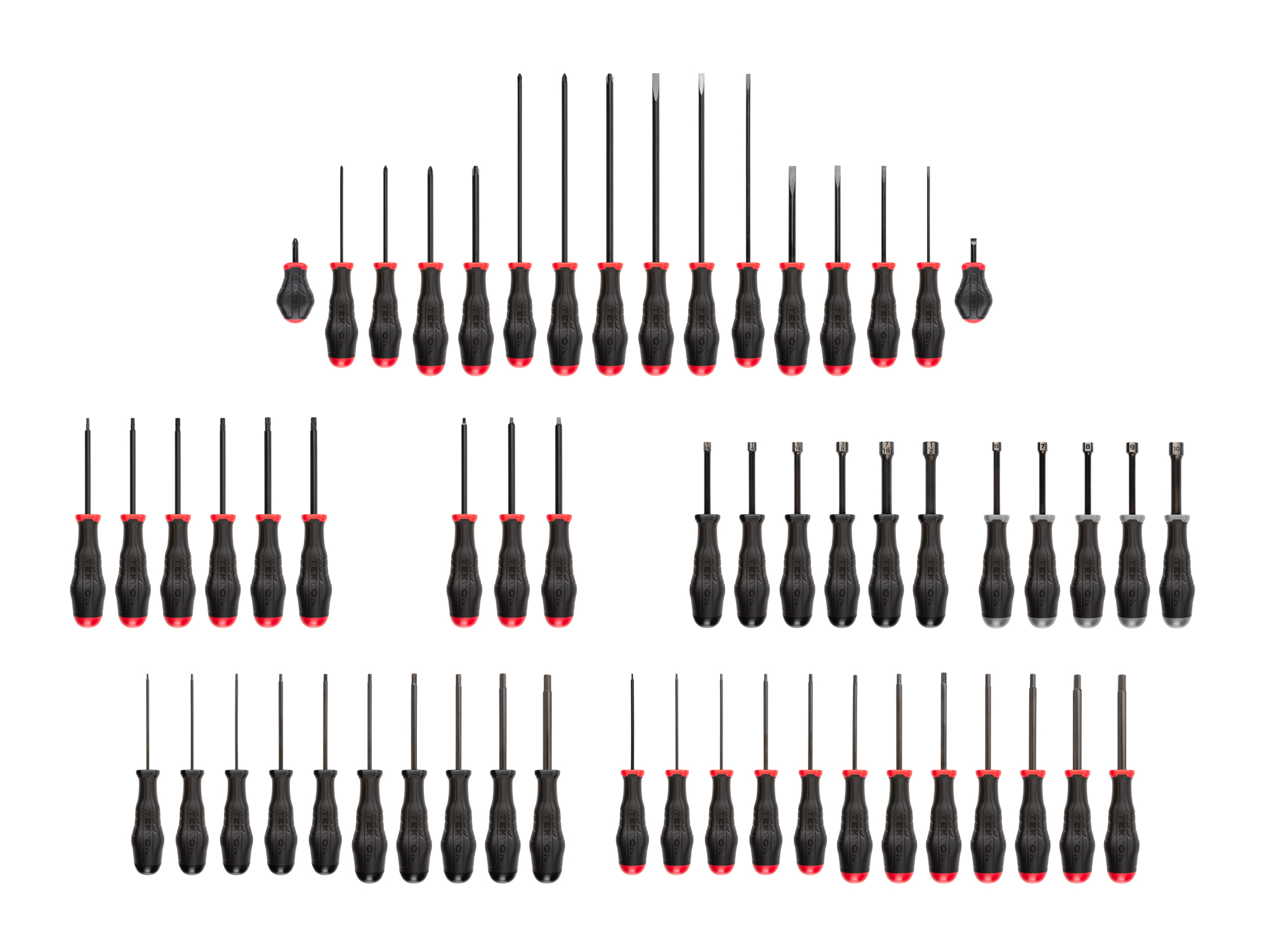 VAKT. HIYOKE / BLACK sizeＳ 58-Piece High-Torque Black Oxide Blade Driver Set | TEKTON