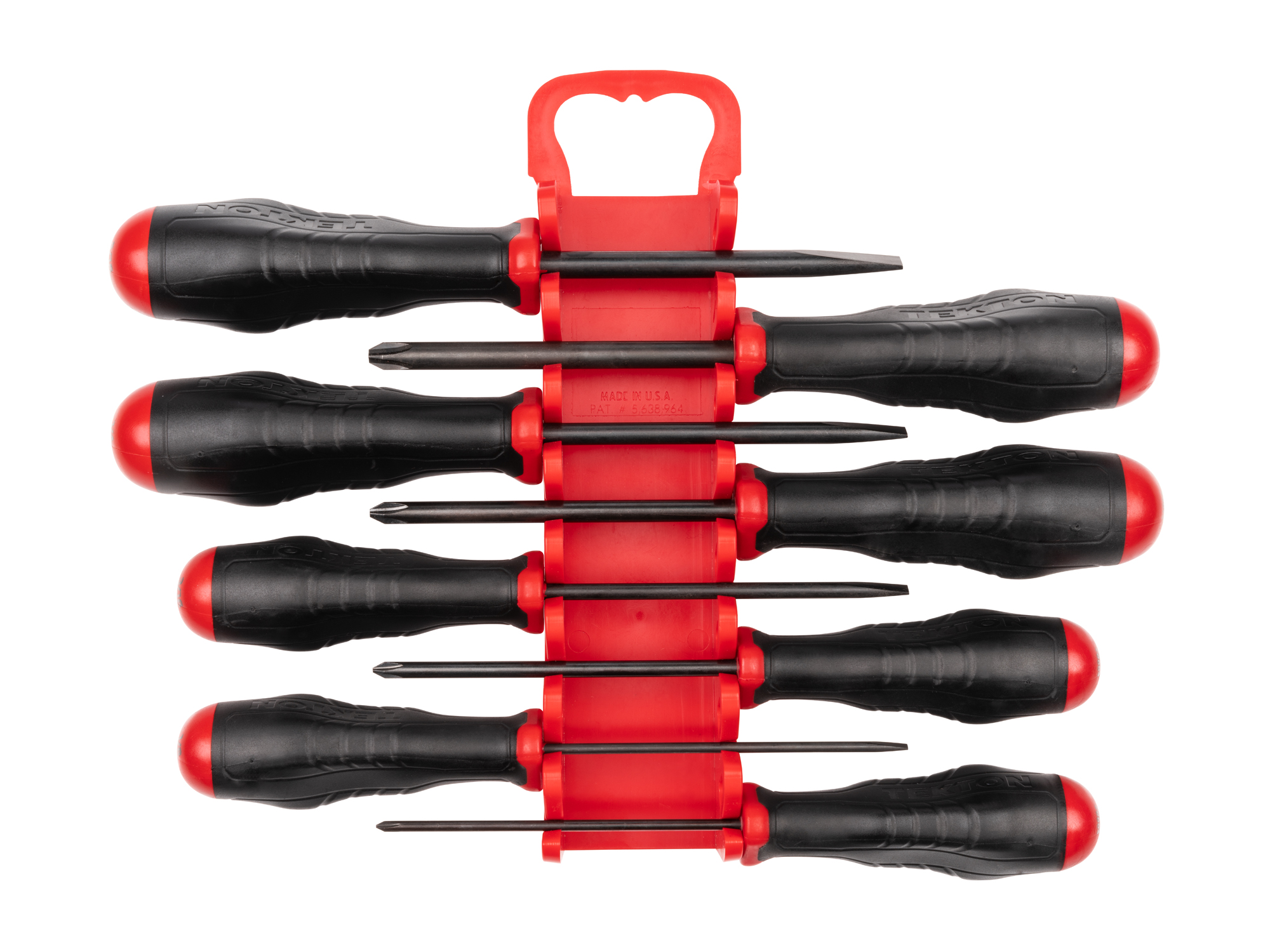 TEKTON High-Torque Black Oxide Blade Screwdriver Set with Holder, 8-Piece (#0-#3, 1/8-5/16 in.)