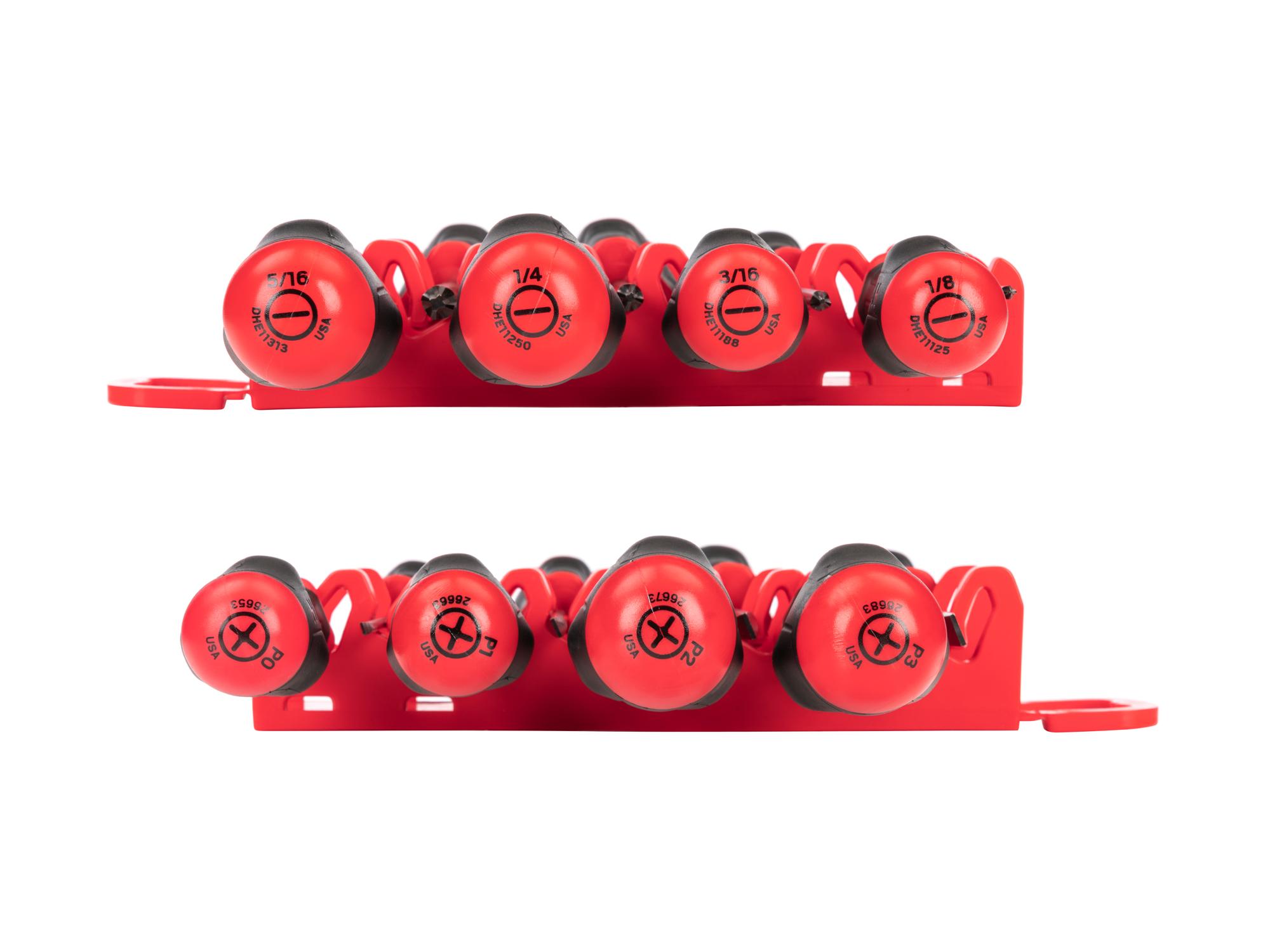 Side view of Tekton holder screwdriver set. Item #DRV41505