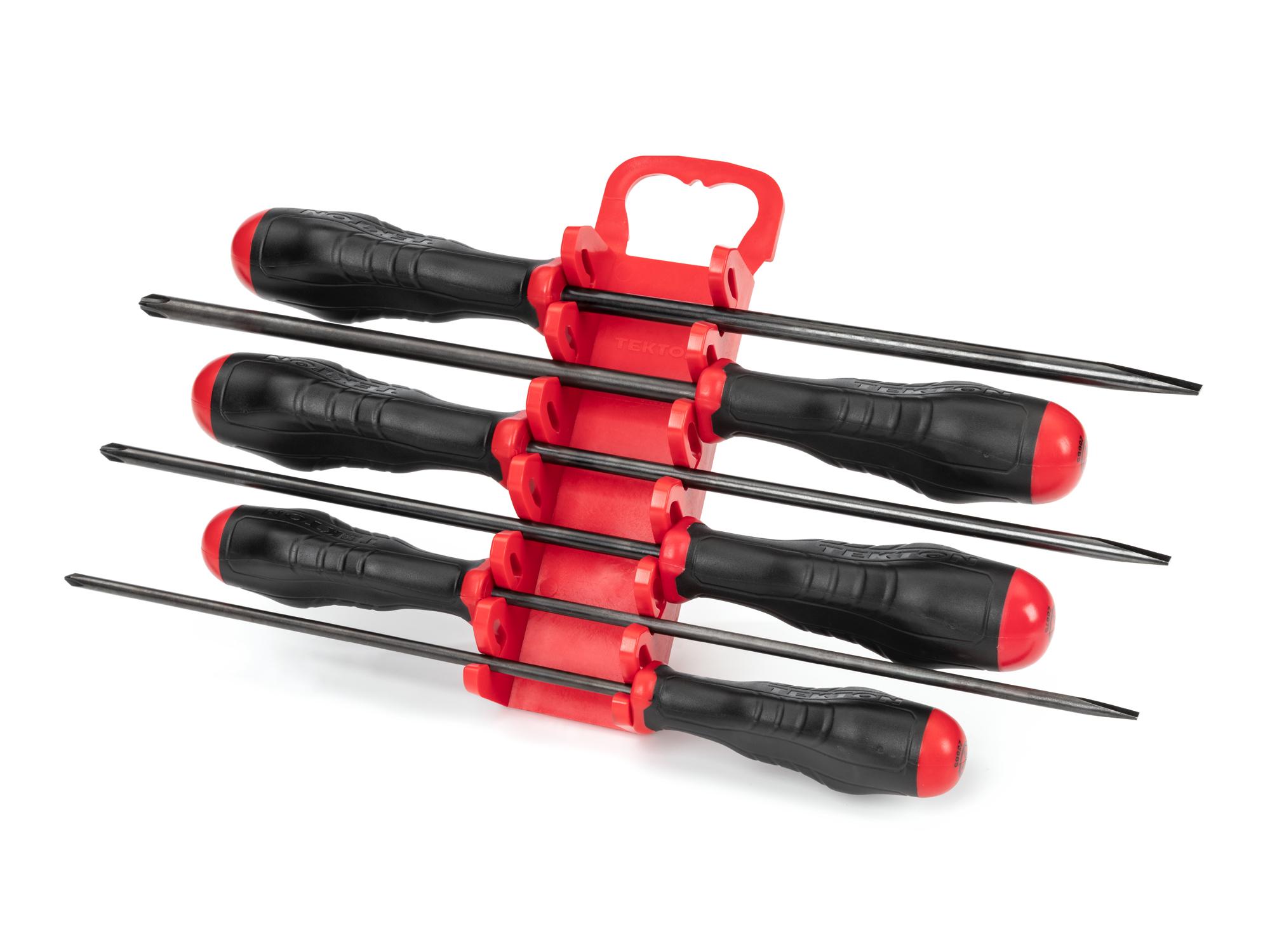 Front-right angle view of Tekton holder screwdriver set. Item #DRV41506