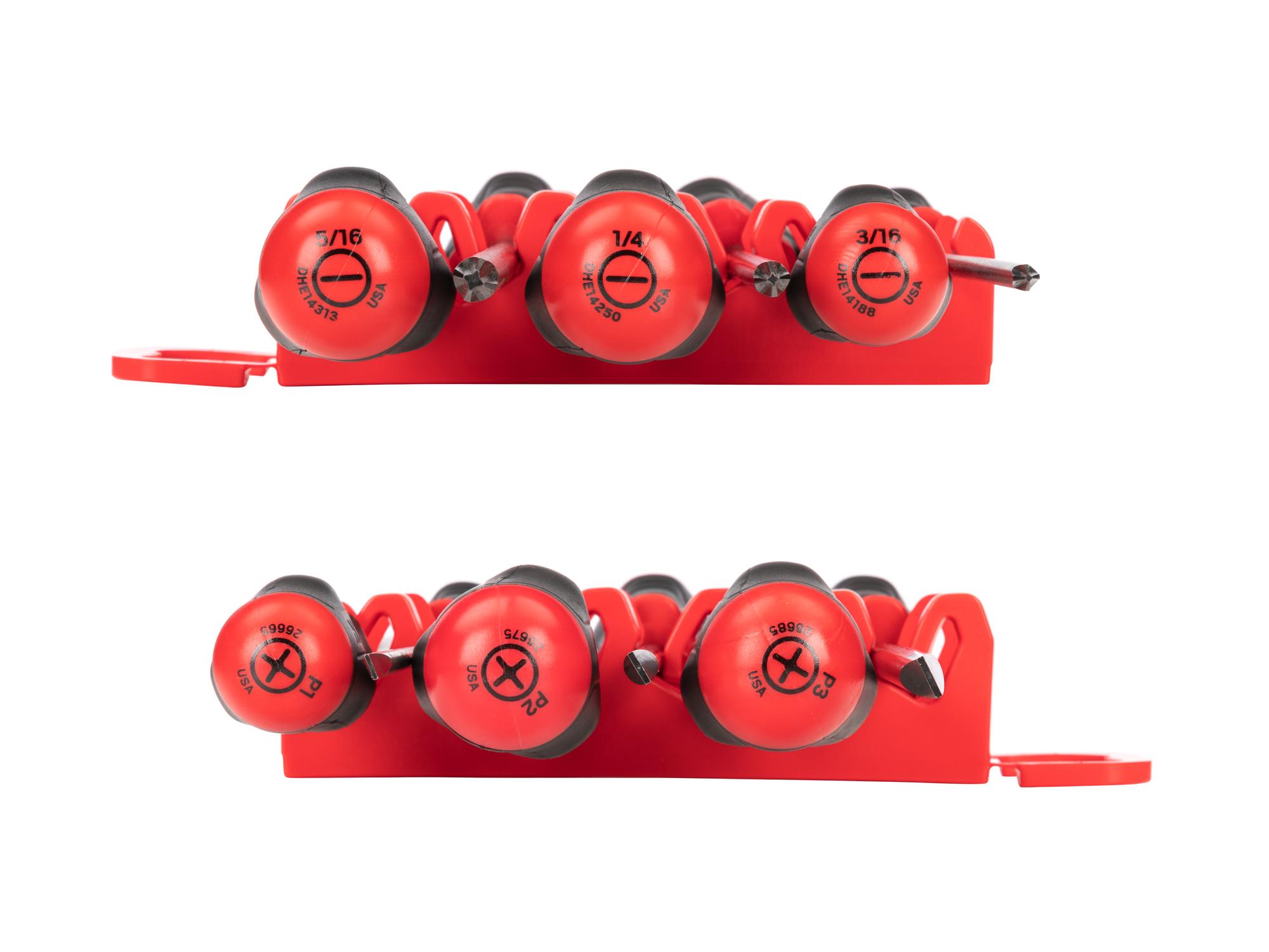 Side view of Tekton holder screwdriver set. Item #DRV41506