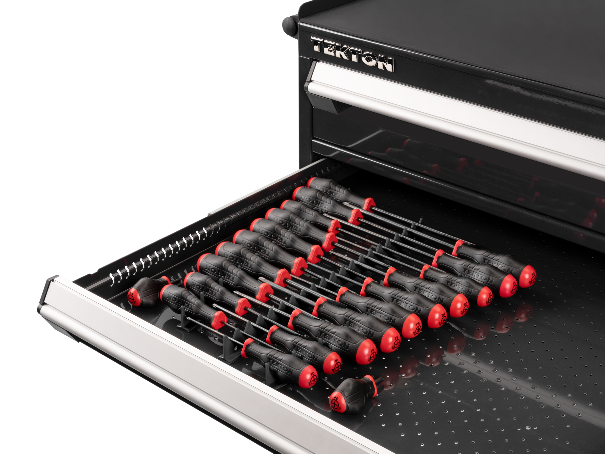 22-Piece High-Torque Screwdriver Set (Black Rails) | TEKTON