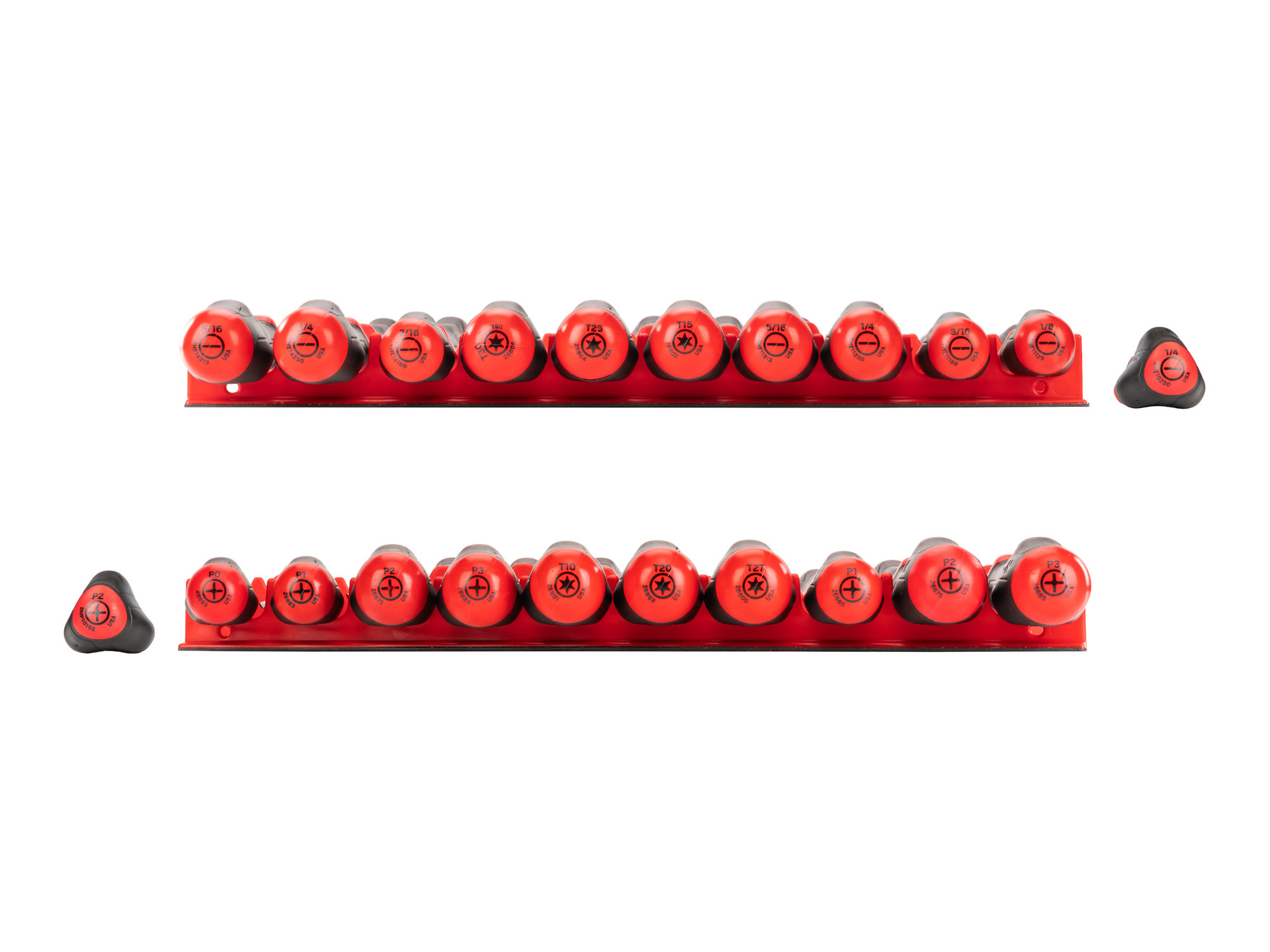 22-Piece High-Torque Screwdriver Set (Red Rails) | TEKTON