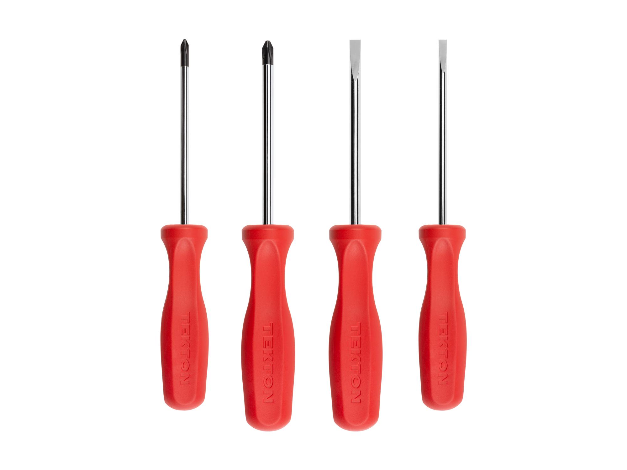 Front view of  Tekton screwdriver set. Item #DRV42023