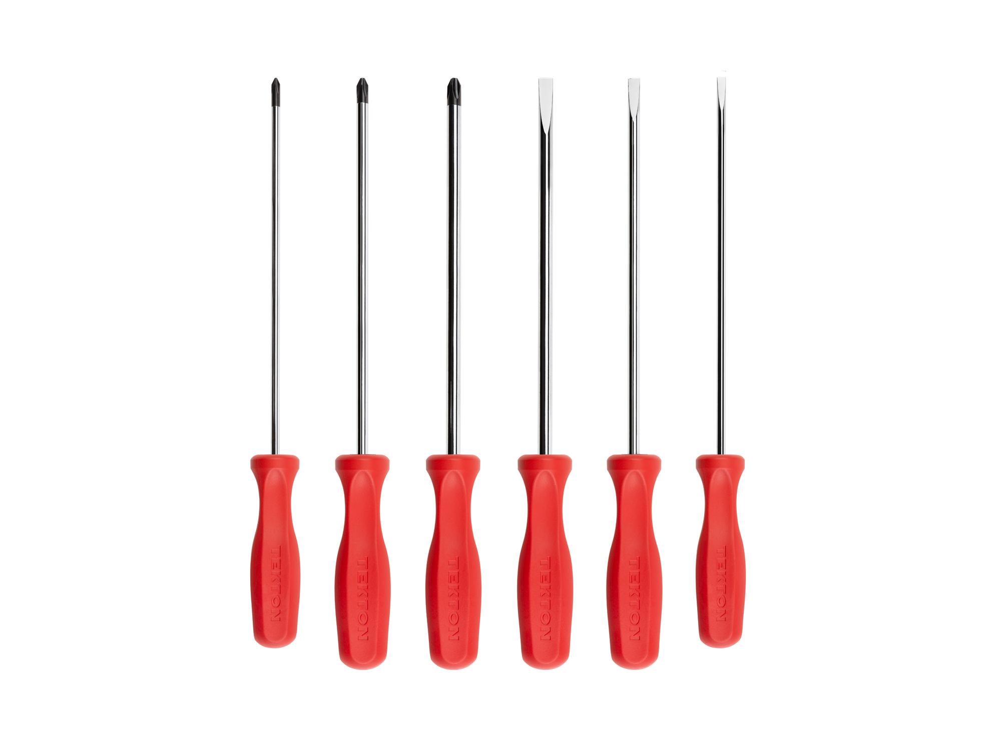 Front view of Tekton screwdriver set. Item #DRV42025