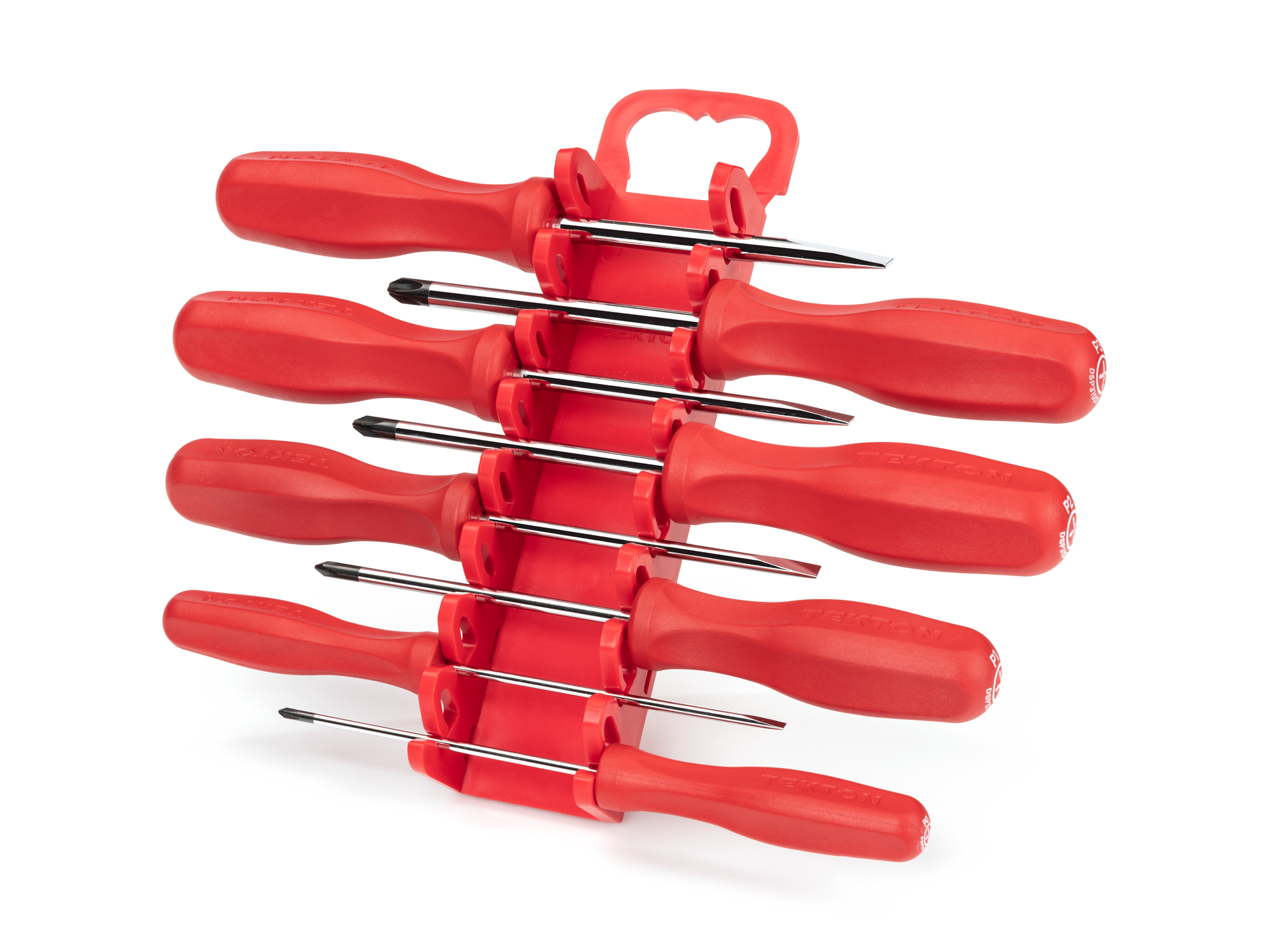 8-Piece Hard-Handle Screwdriver Set, with Holder | TEKTON