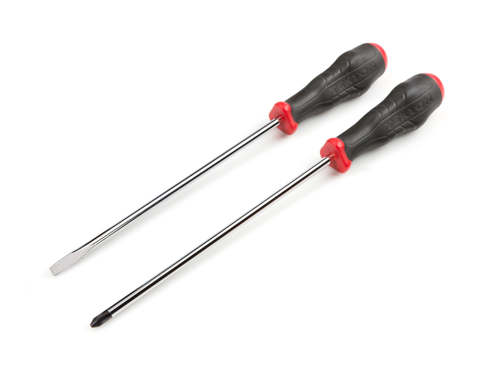 Long High-Torque Chrome Blade Screwdriver Set, 2-Piece (#2, 1/4 in.) - Keystone Slotted Tip