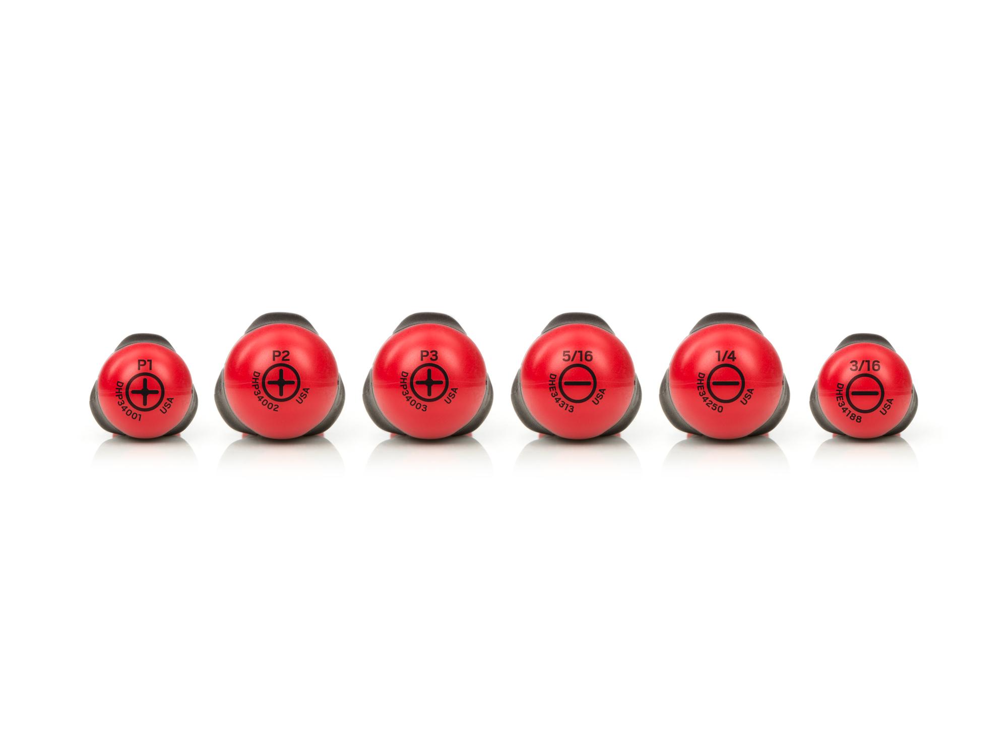 Back view of Tekton screwdriver set. Item #DRV43017