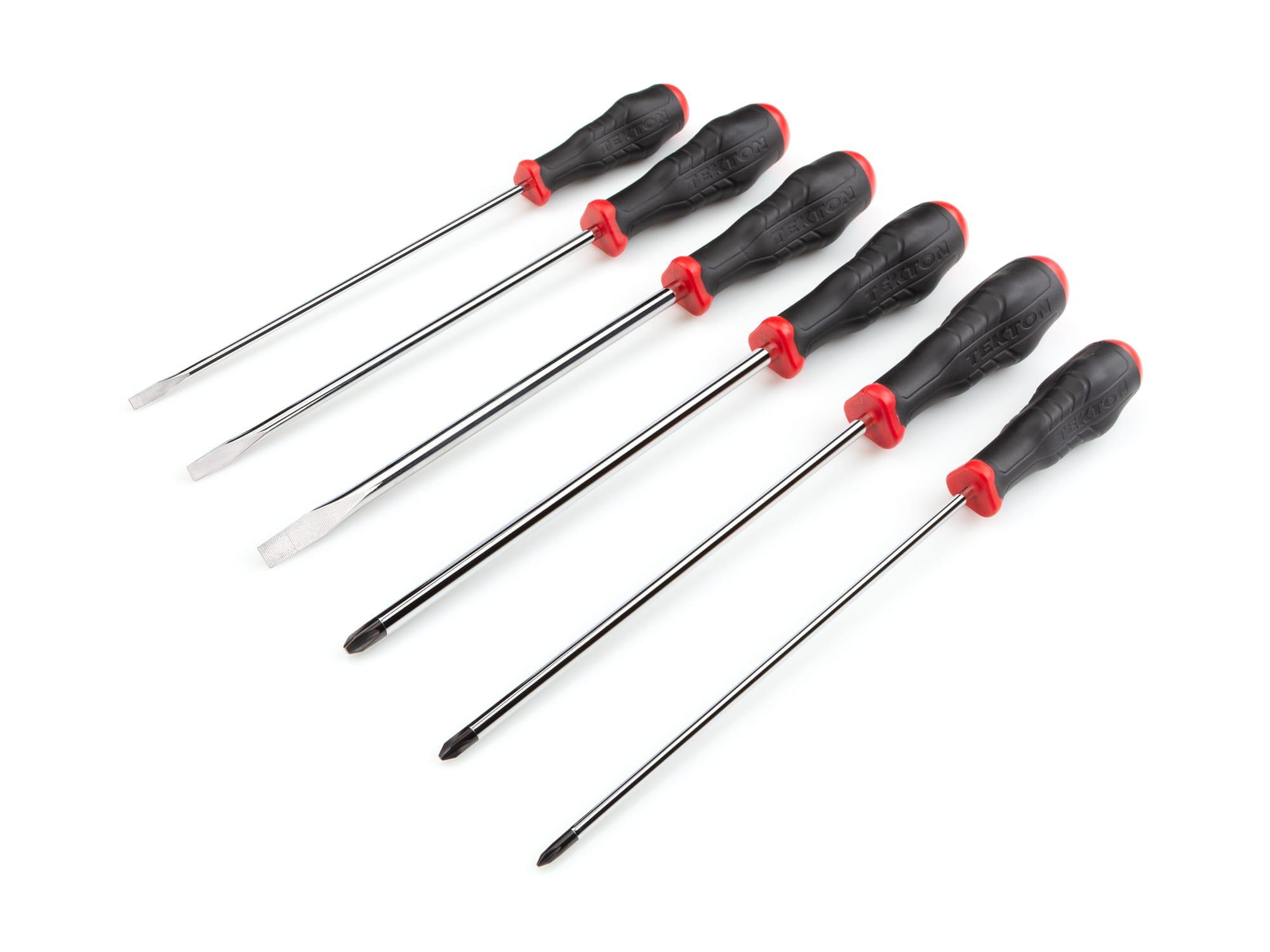 Laid out contents of Tekton screwdriver set. Item #DRV43503