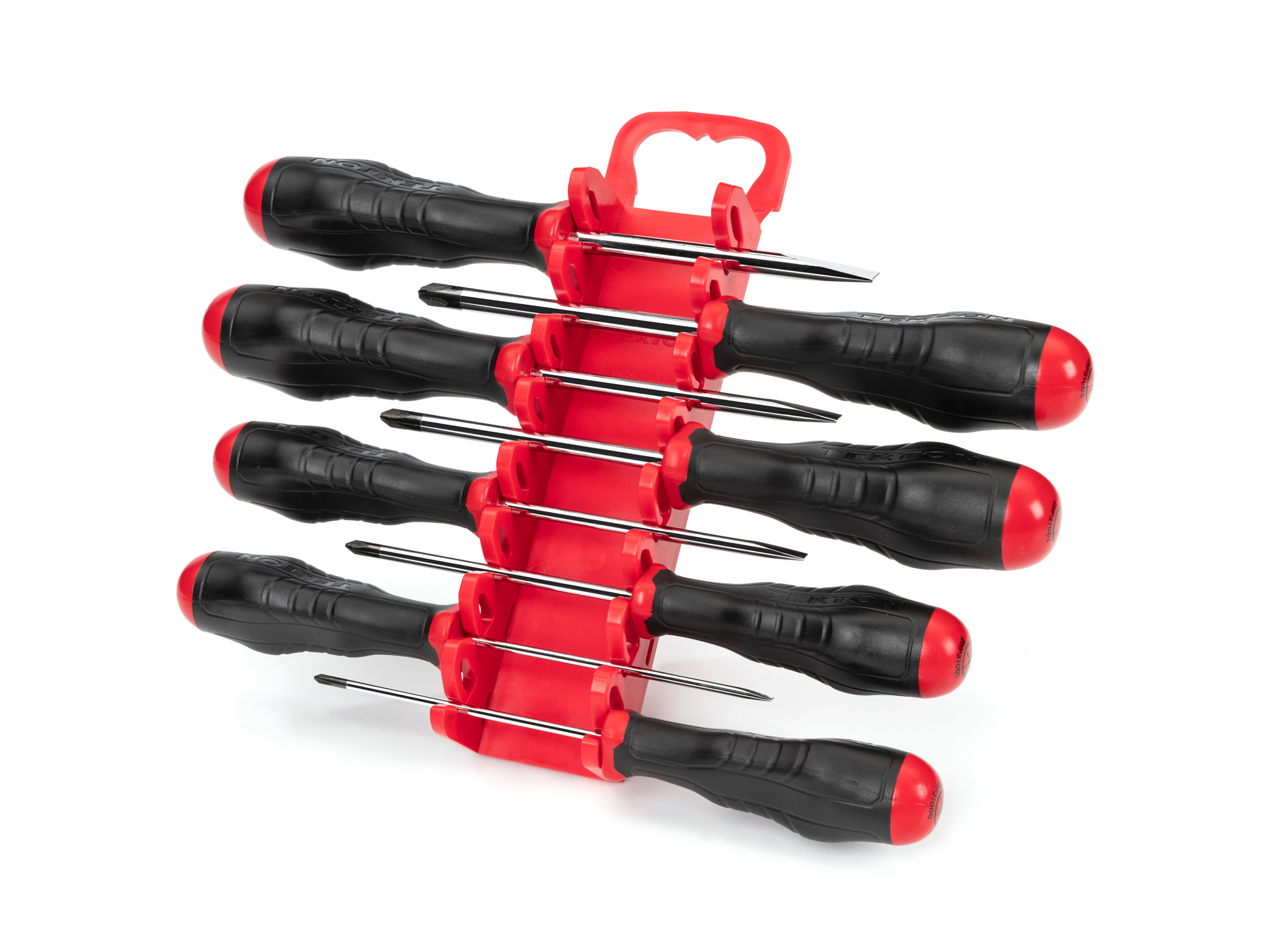 Includes: #0-#3 (Phillips), 1/8 - 5/16 inch (slotted/flathead) screwdrivers with holder. High torque handle. Made in USA.